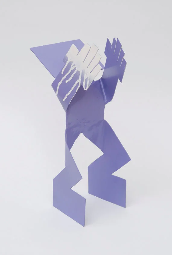 Utkatasana/Chair Pose Metal Yoga Sculpture