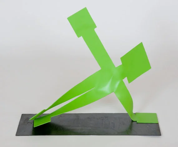 Vasisthasana/Side Plank Pose Metal Yoga Sculpture