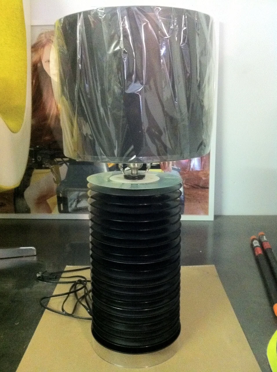 CUSTOM 45RPM RECORD TABLE LAMPS