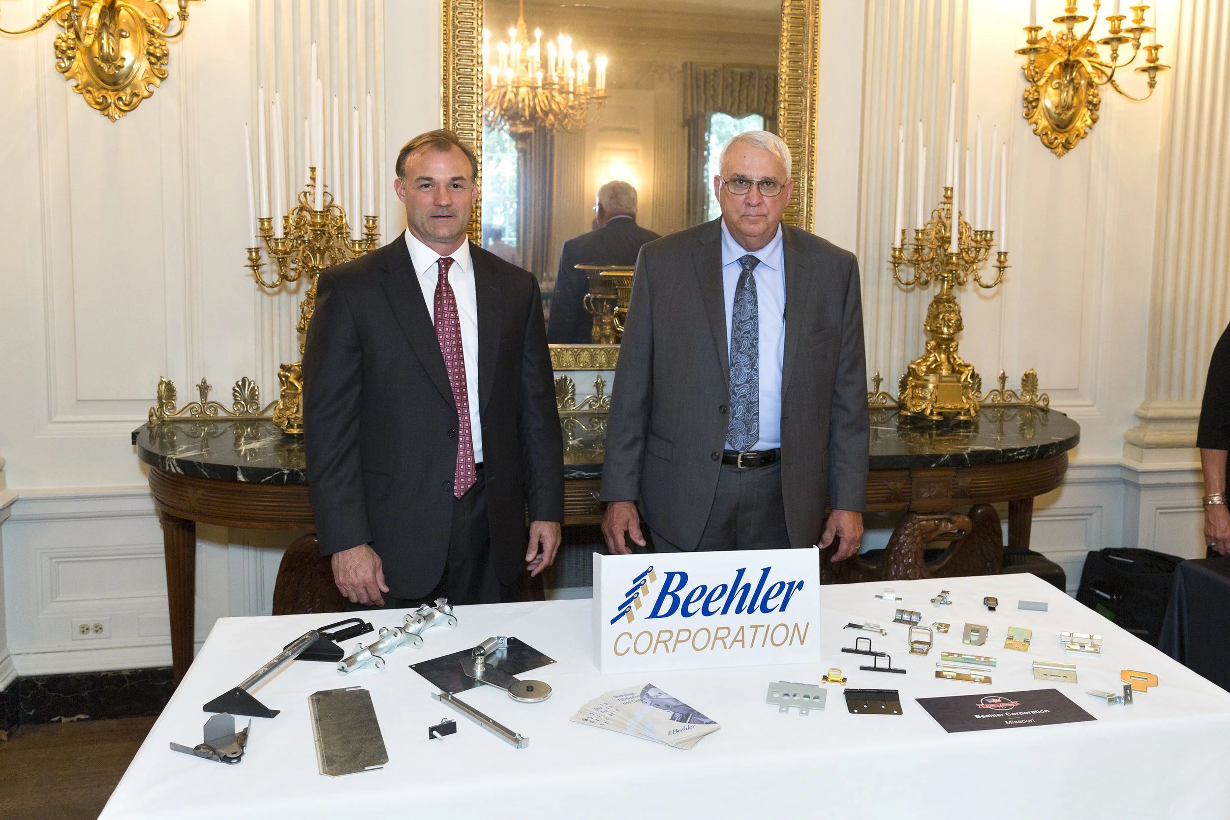 Beehler Corporation of Missouri, representatives Peter Fischer and Bill Manville, is one of the 50 state products on display during the Made in America Product Showcase, Monday, July 17, 2017 (Official White House Photo by Michael Lyons)