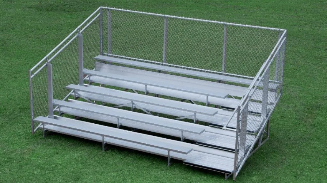 Bleachers Both permanent and portable bleachers are available. Many sizes available. 