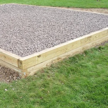 Pressure Treated Timber Border Still one of the most commonly used border treatments -- pressure treated timber provides a natural look and can be installed in tiers to aid in leveling uneven playground sites.