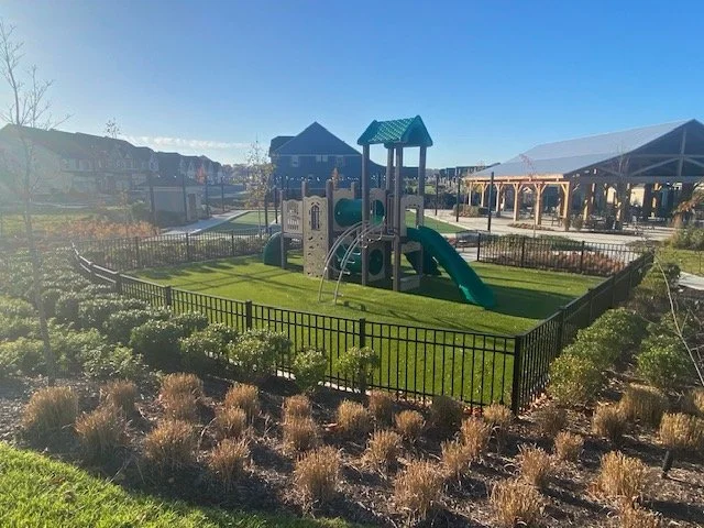 Woodland Park Playground: Turf &amp; Recycled Playground Structure