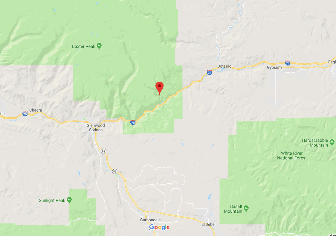 MAP AND HOW TO GET TO HANGING TRAIL (NEAR GLENWOOD SPRINGS, CO)