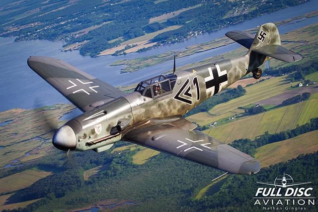 WOW! Nathan @wingspan_images has had a fun couple days doing some a2a with Military Aviation Museum down in Virginia Beach. Here is one from last night of their stunning Messerschmitt Bf 109! More to come on his adventures.... &bull;
&bull;
&bull;
#m