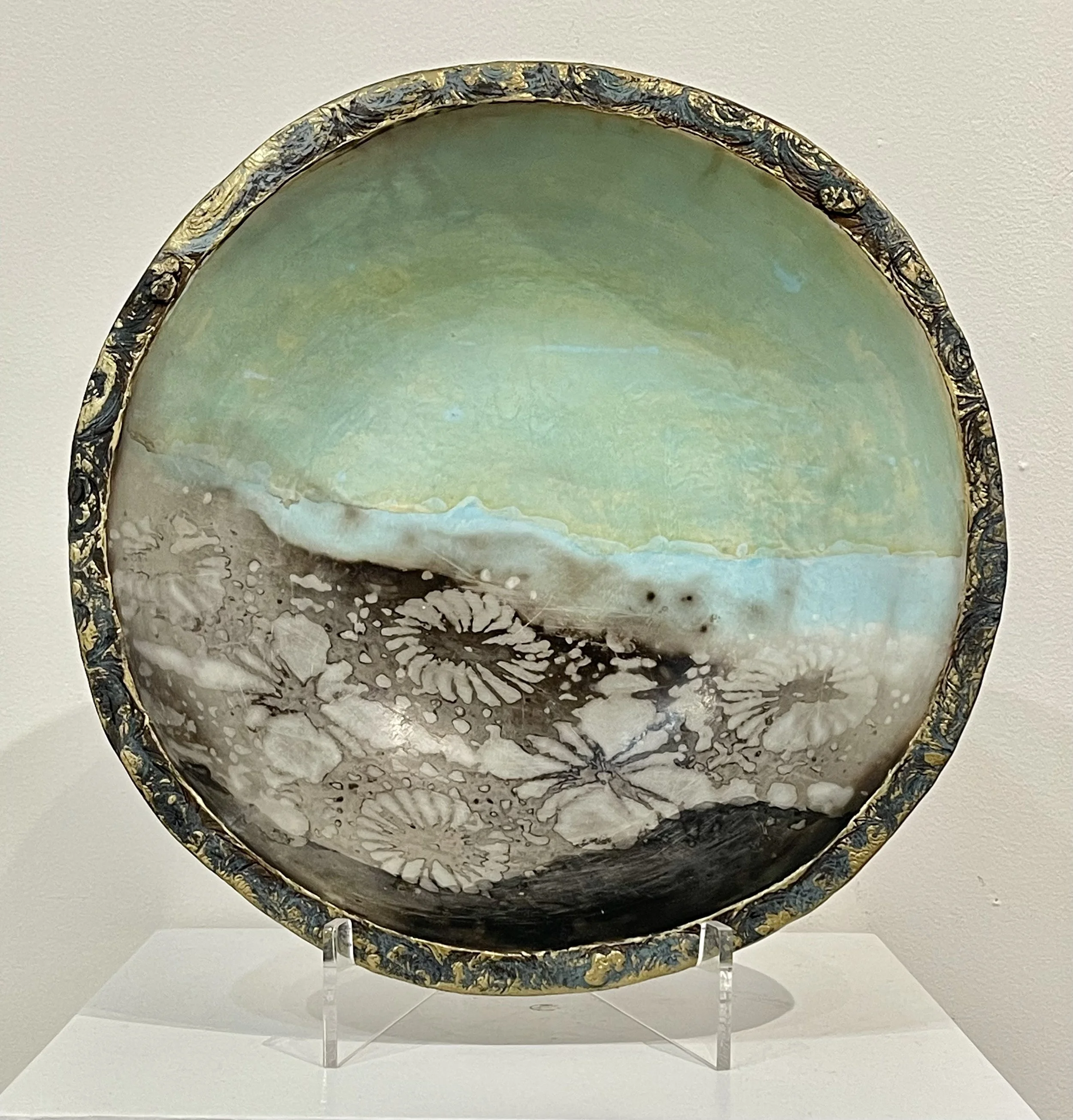 Smoke-Fired Shallow Bowl