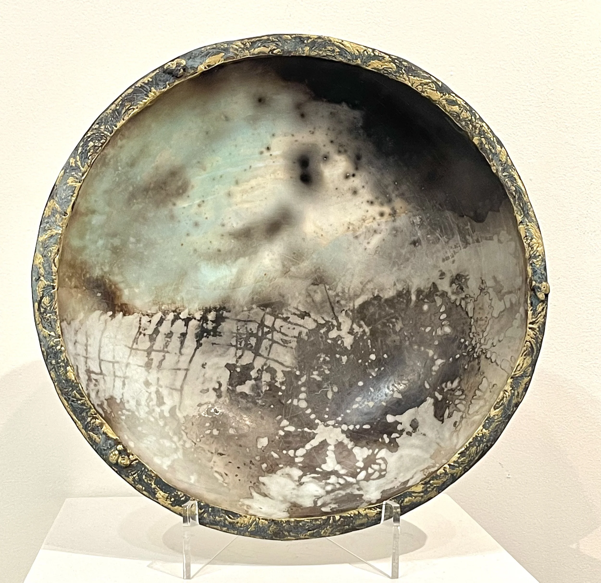 Smoke-Fired Shallow Bowl