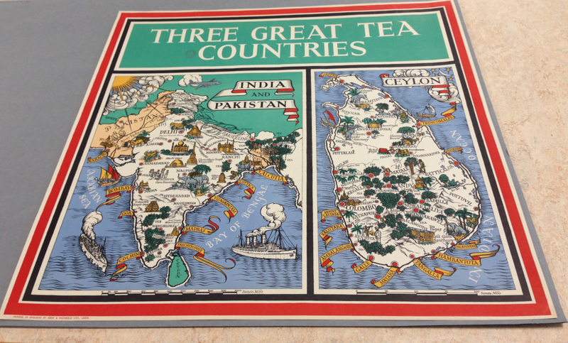 Index card: Three Great Tea Countries (1949). CUL Map Room.