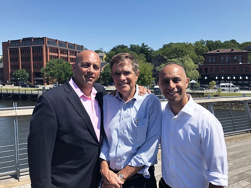 Executive Director Cliff Wood, former Executive Director Dan Baudouin, Providence Mayor Jorge Elorza