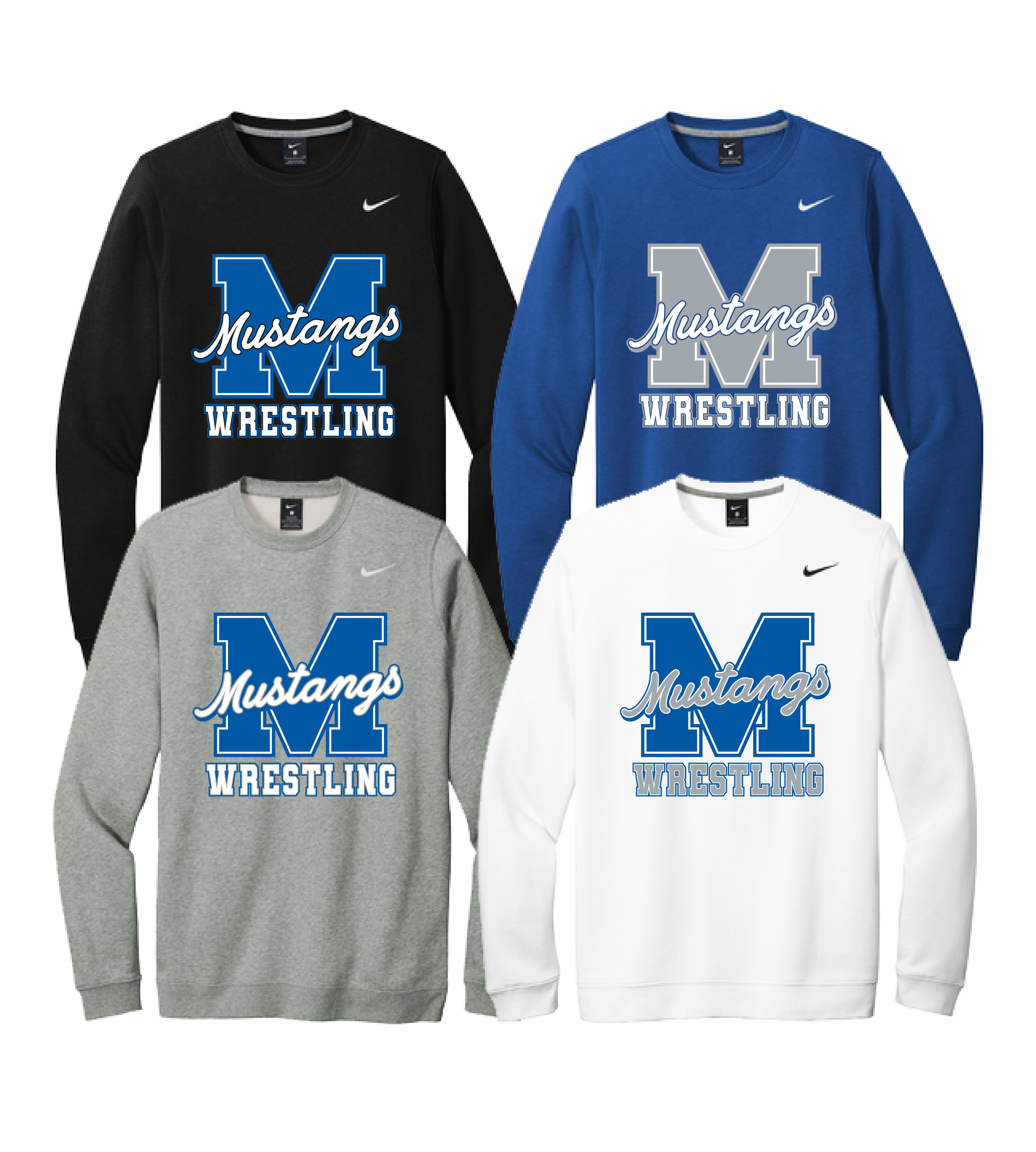 Mora School M Script // Nike Club Fleece Crew