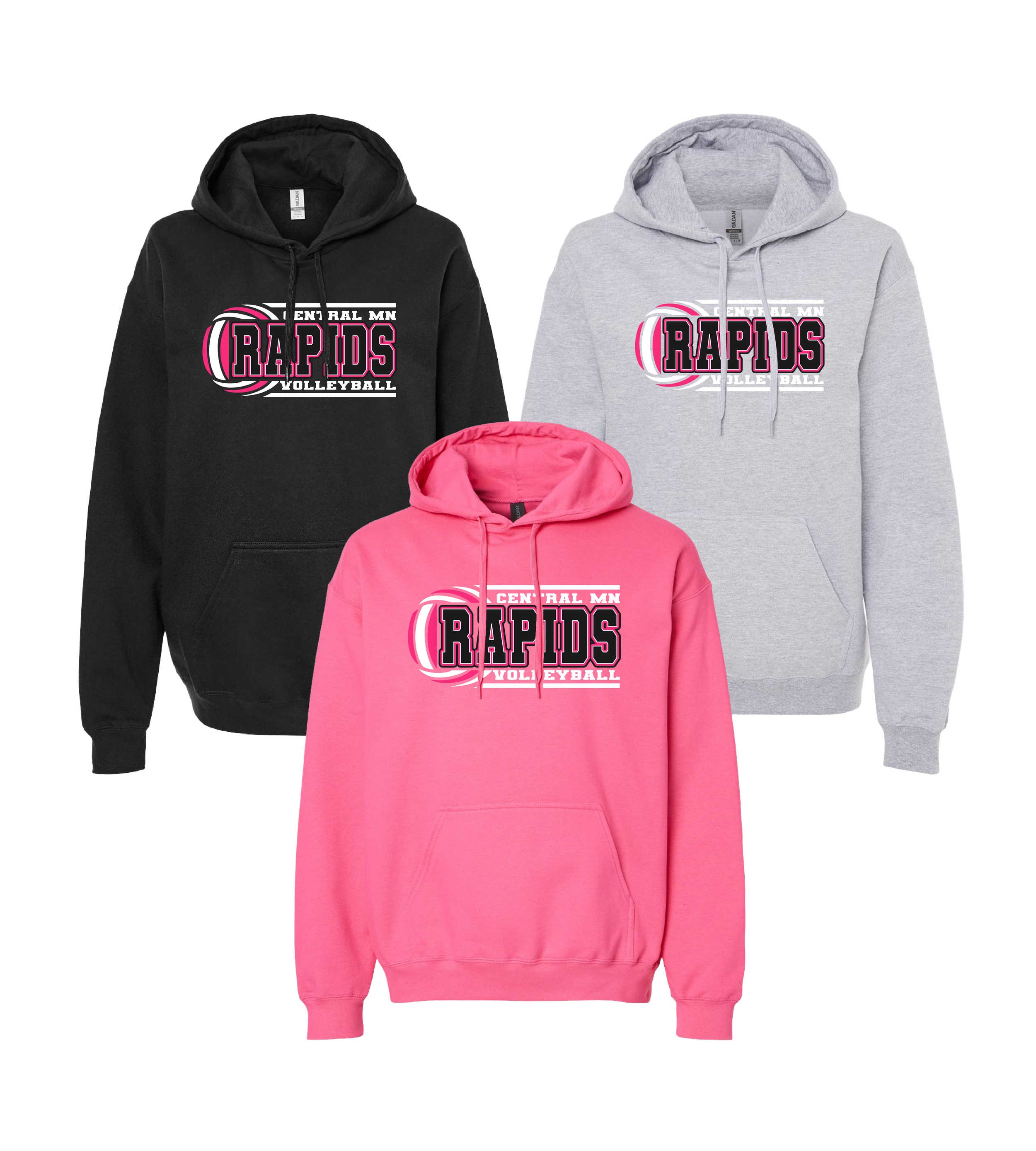 Central MN Rapids - Collegiate // Unisex Softstyle® Midweight Hooded Sweatshirt