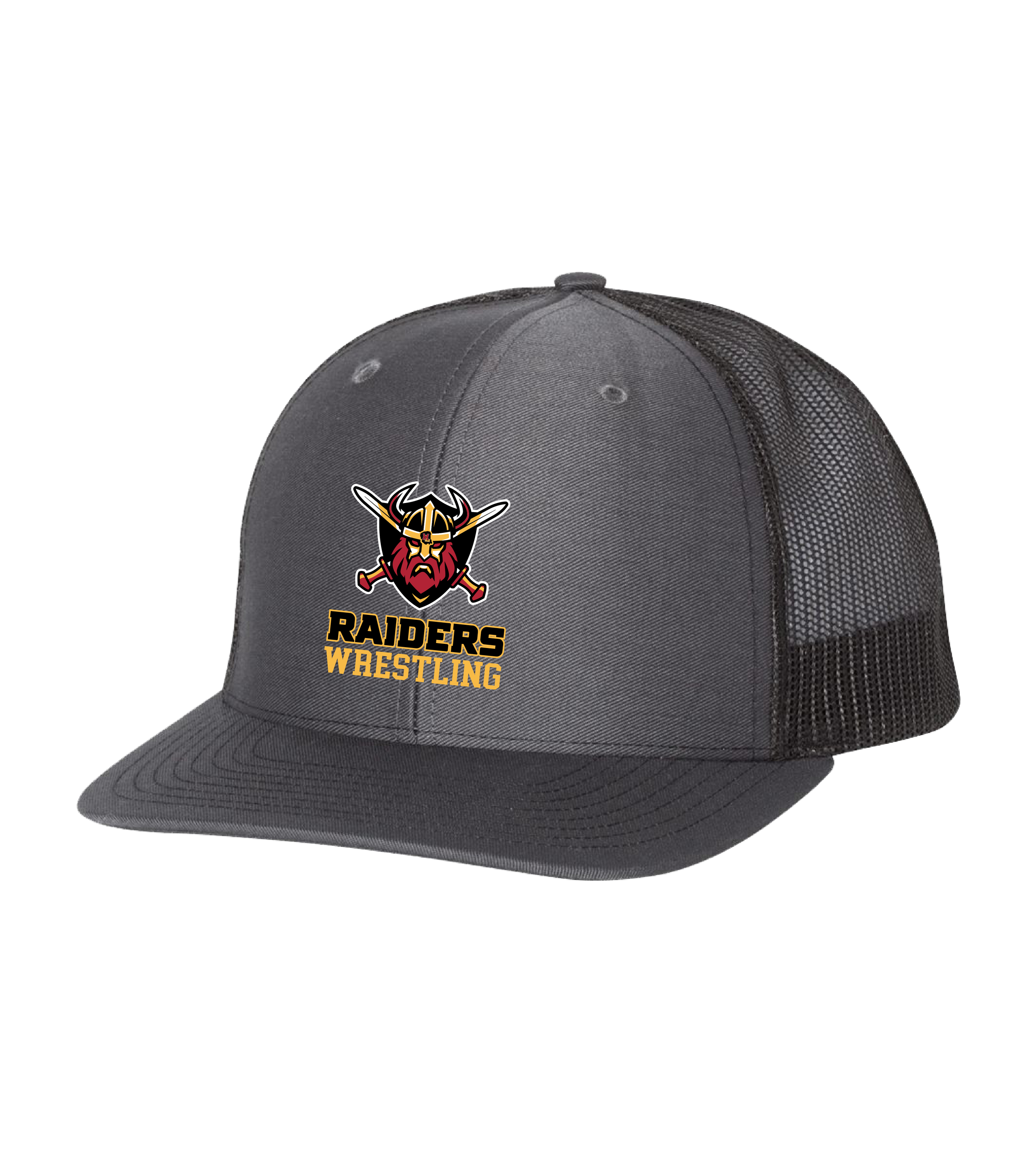 2025_12 MilleLacsRaiders_Wrestling_Vertical Stacked Shield EMB_112_Charcoal-Black.png