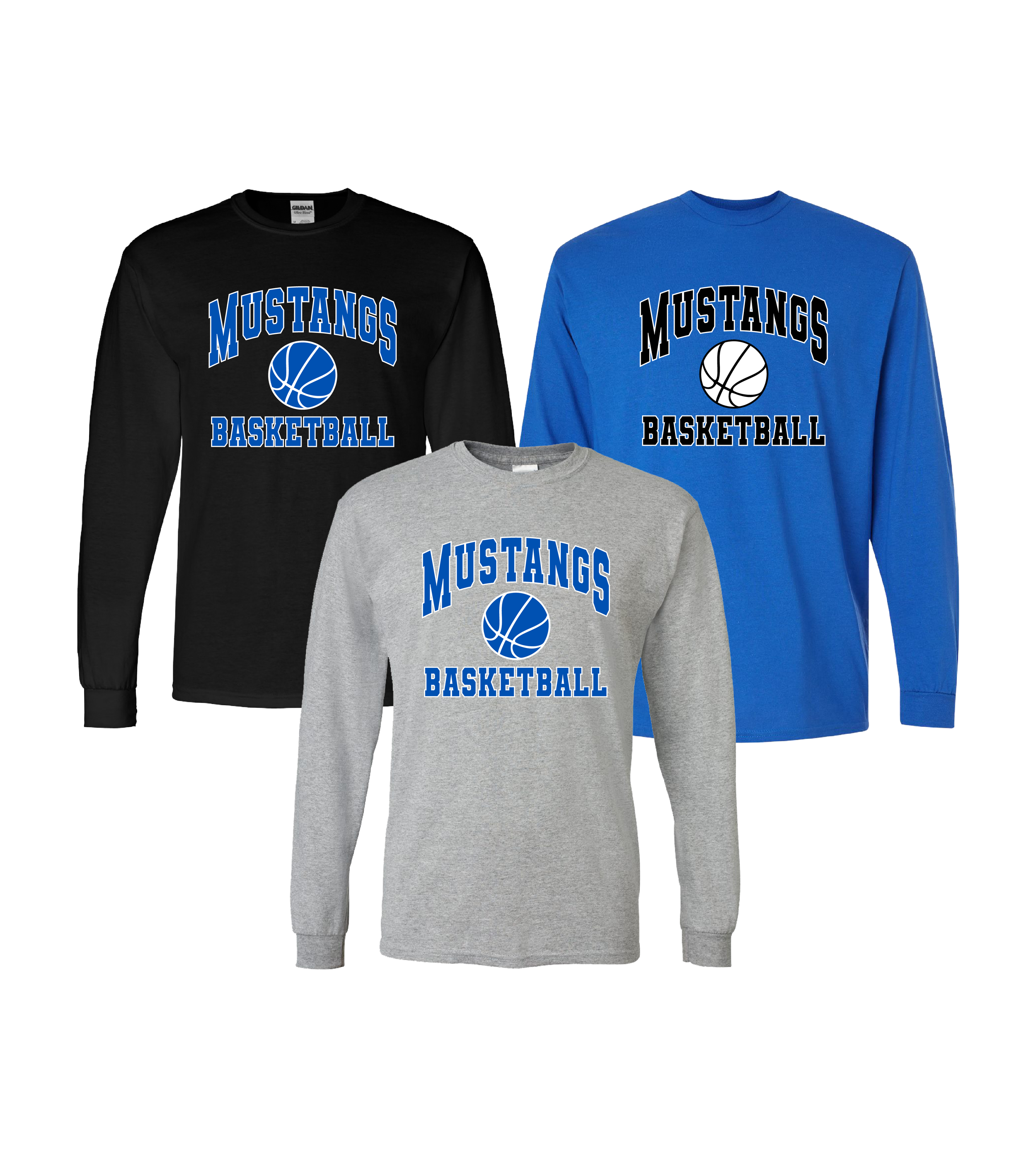 Mora Basketball Icon Arch // Unisex DryBlend® 50/50 Long Sleeve T-Shirt