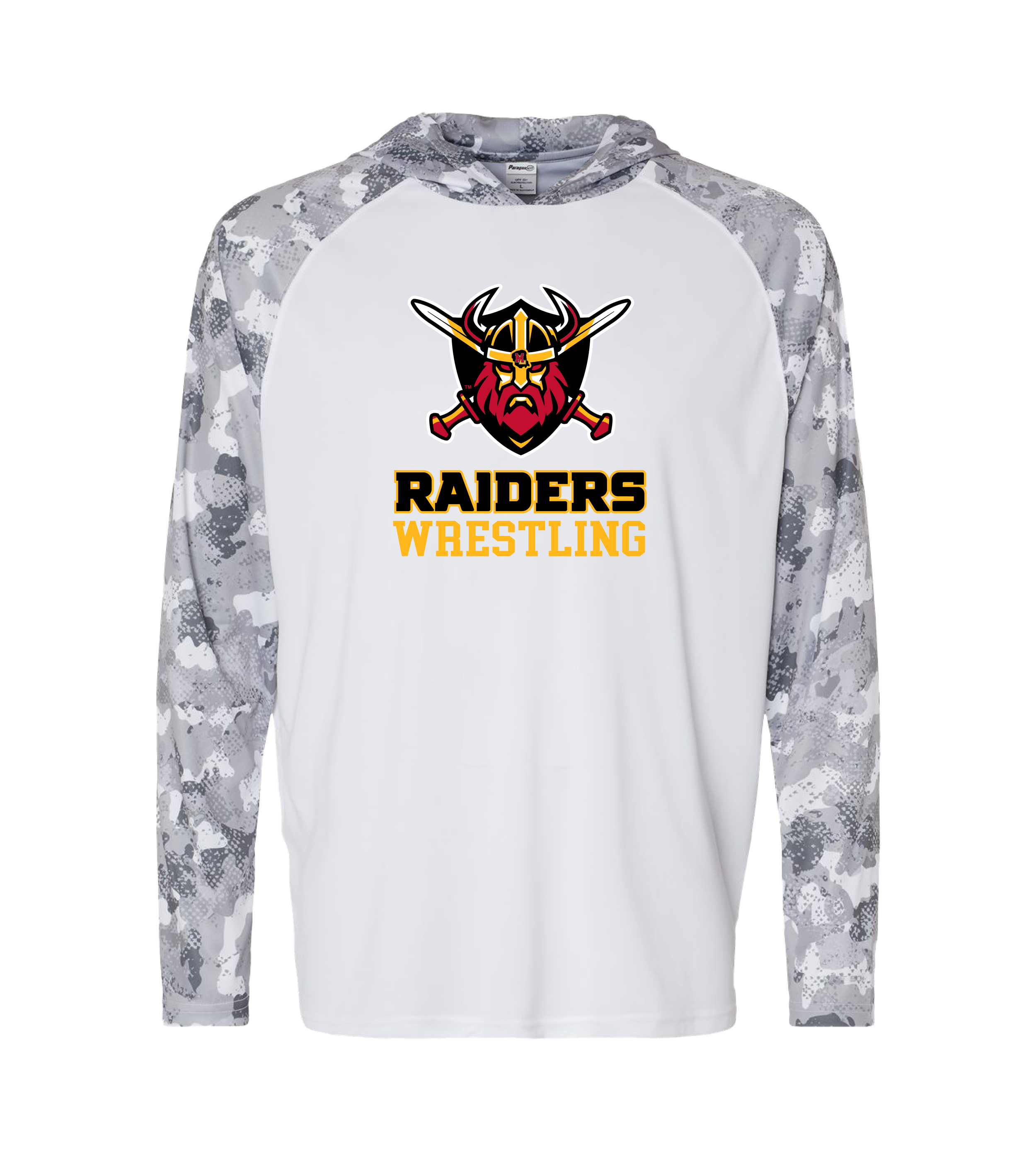 2025_12 MilleLacsRaiders_Wrestling_Vertical Stacked Shield FC_240_White-Aluminum Camo.png