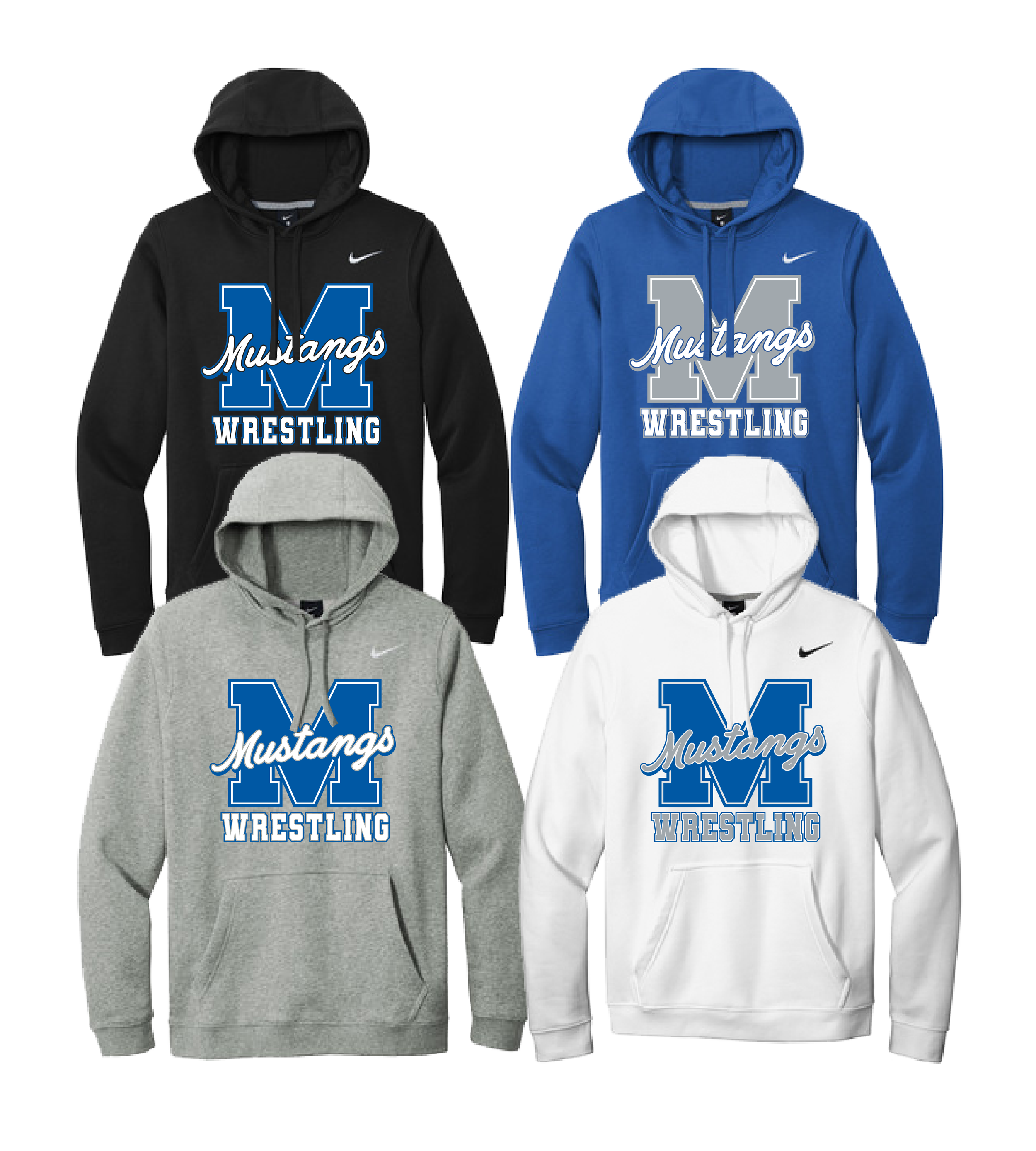 Mora School M Script // Nike Club Fleece Pullover Hoodie