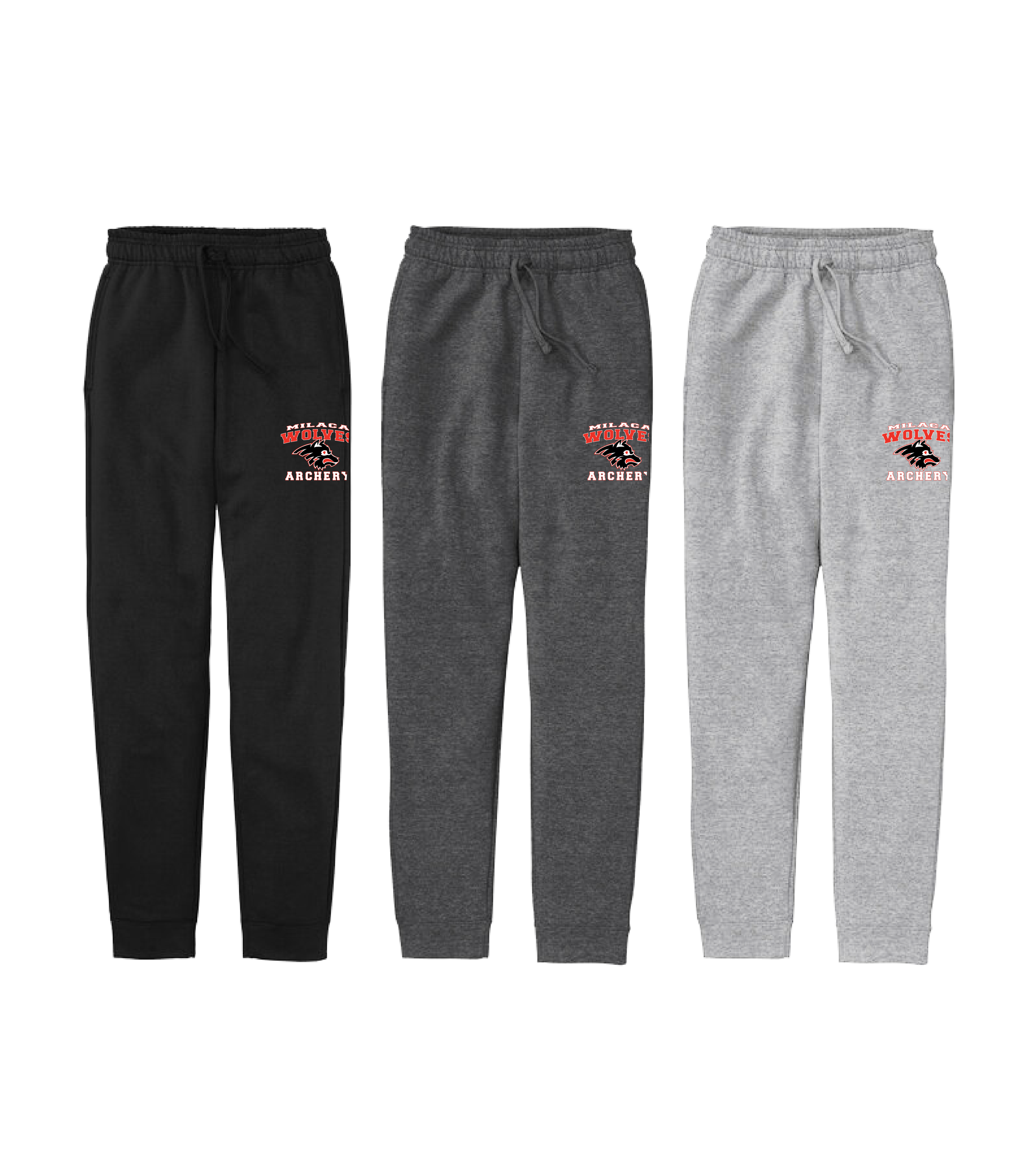 Milaca Archery Collegiate Wolf Embroidery // Core Fleece Jogger