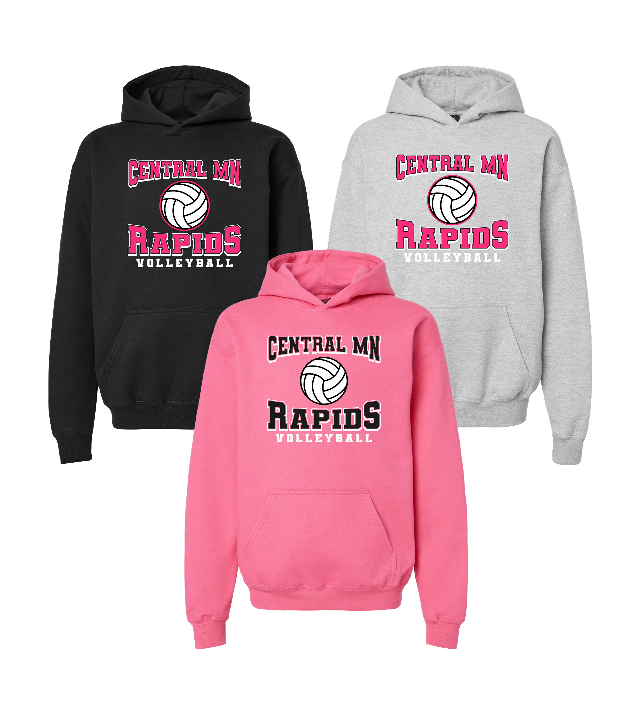 Central MN Rapids - Cloud // Youth Softstyle® Midweight Hooded Sweatshirt