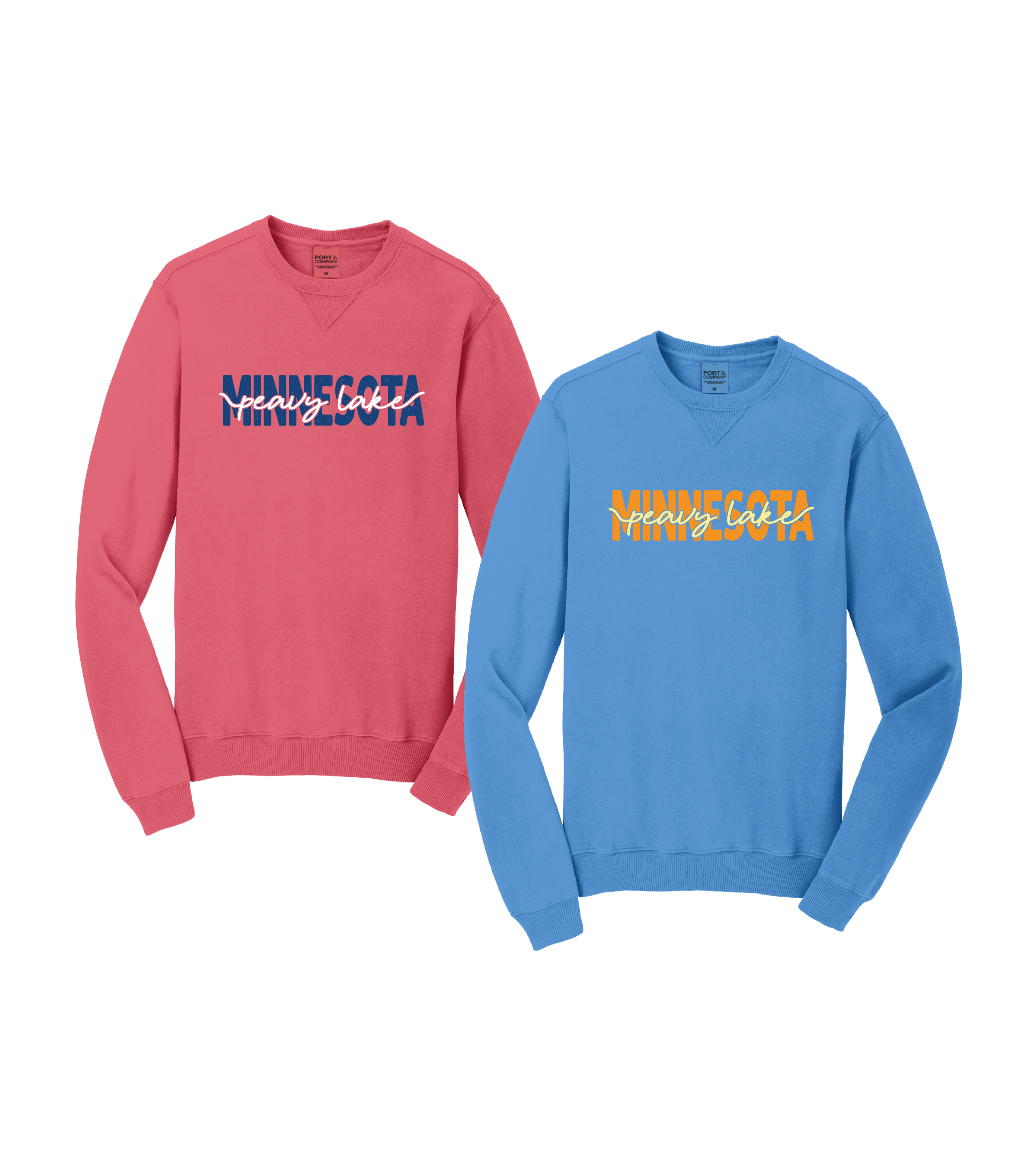 Peavy Lake - Inline Text // Beach Wash® Garment-Dyed Crewneck Sweatshirt