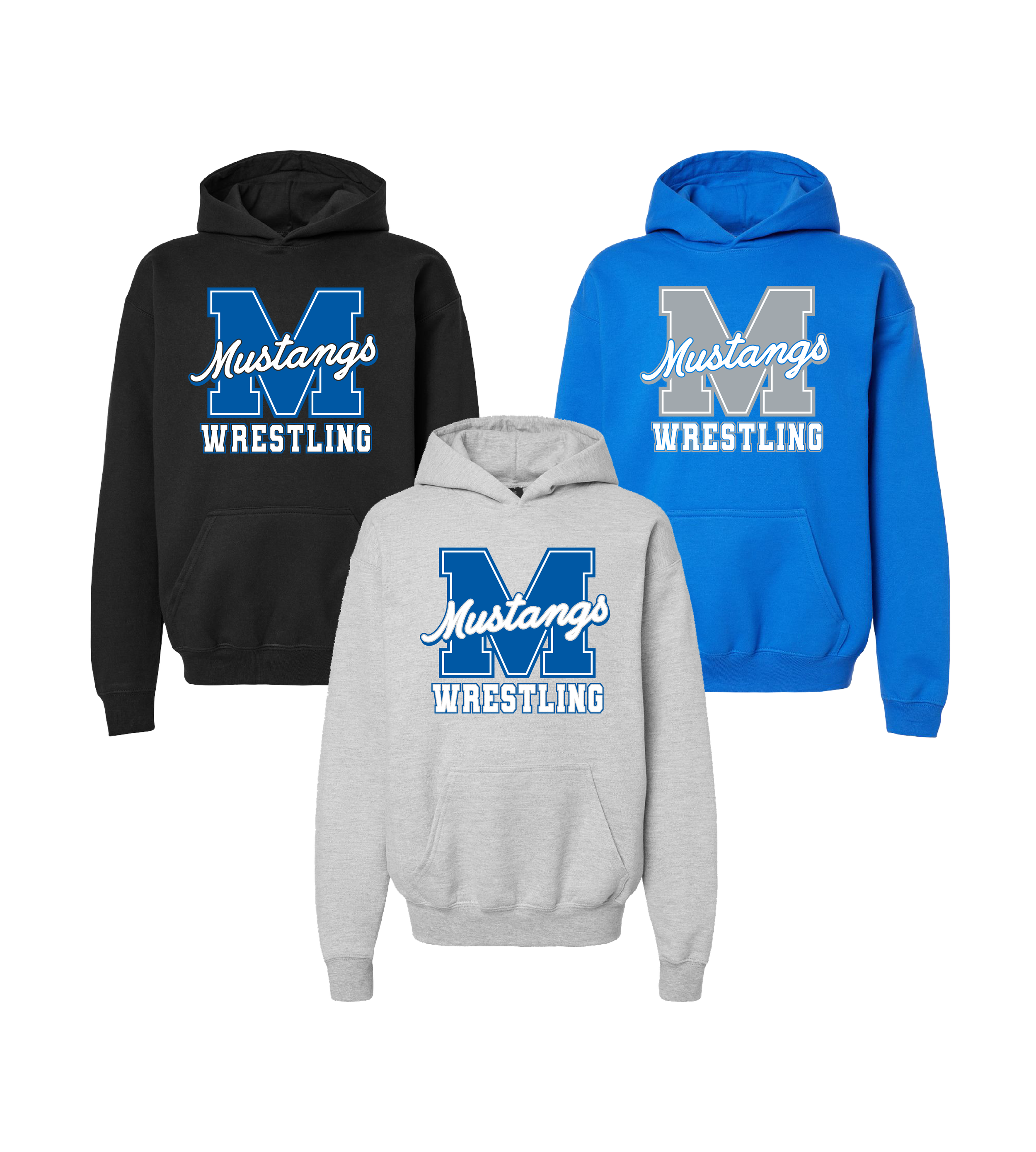 Mora School M Script // Youth Softstyle® Midweight Hooded Sweatshirt