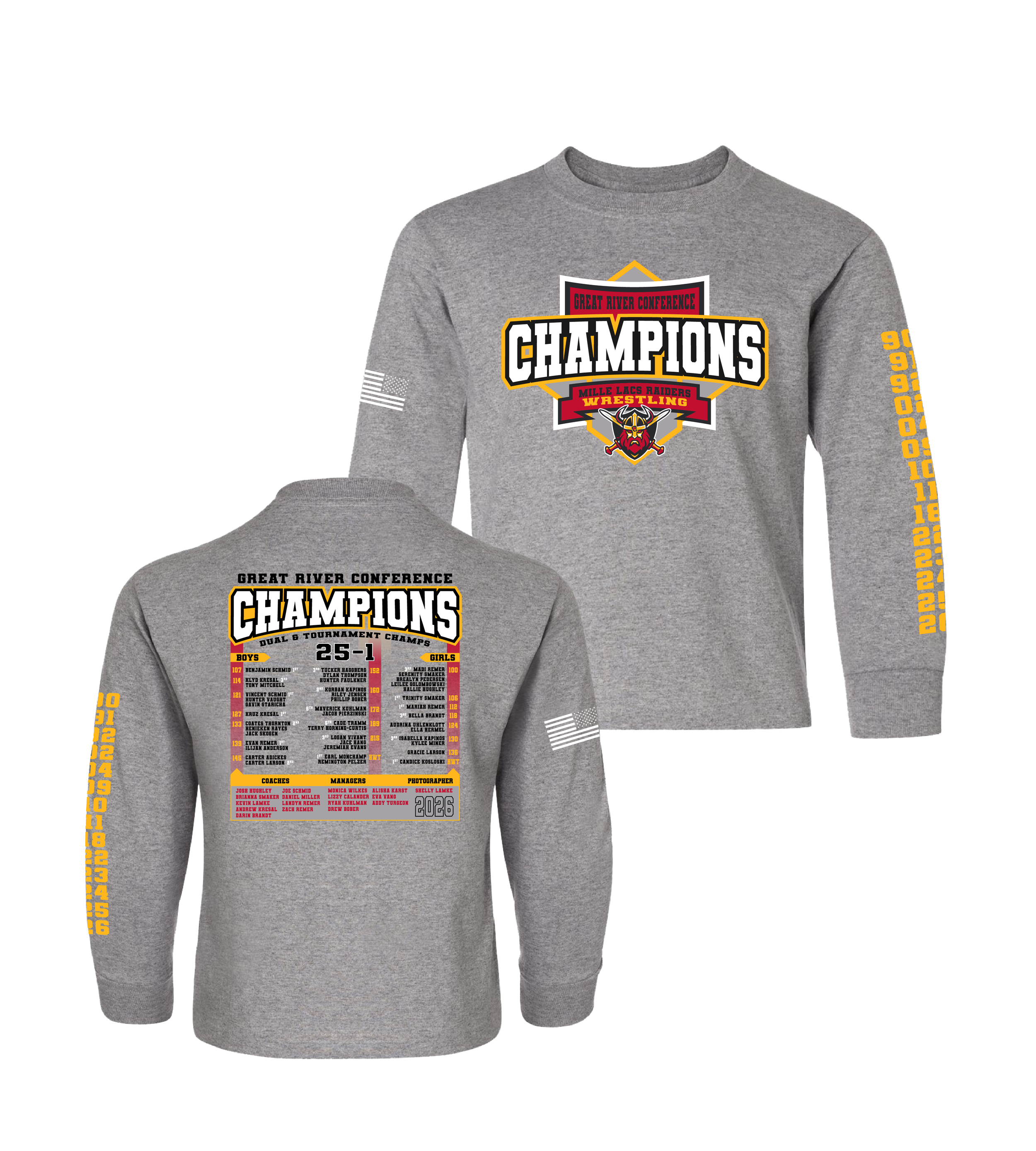 MLR Wrestling - Sharp // Youth Dri-Power® Long Sleeve 50/50 T-Shirt