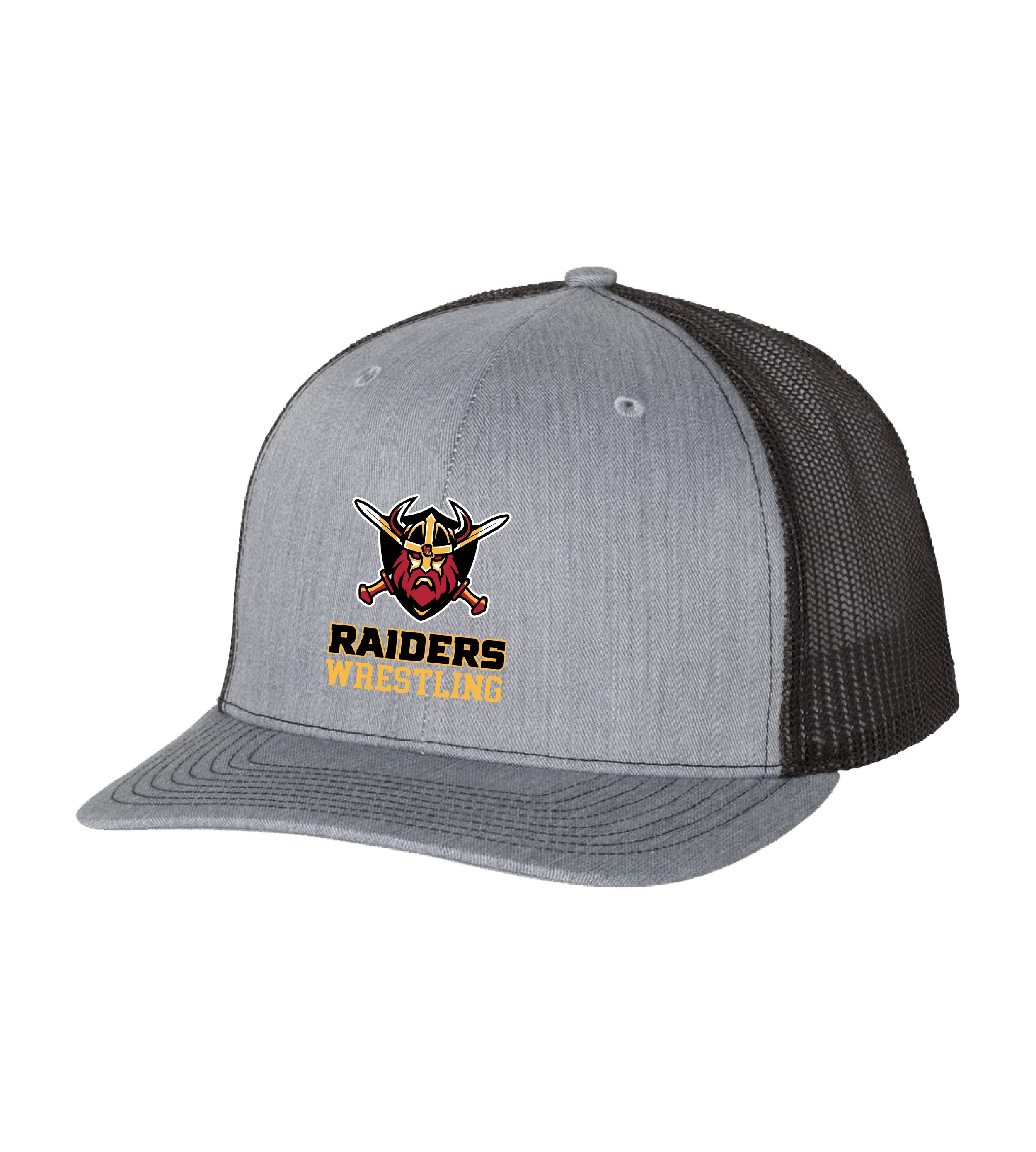 2025_12 MilleLacsRaiders_Wrestling_Vertical Stacked Shield EMB_112_Heather-Black.png