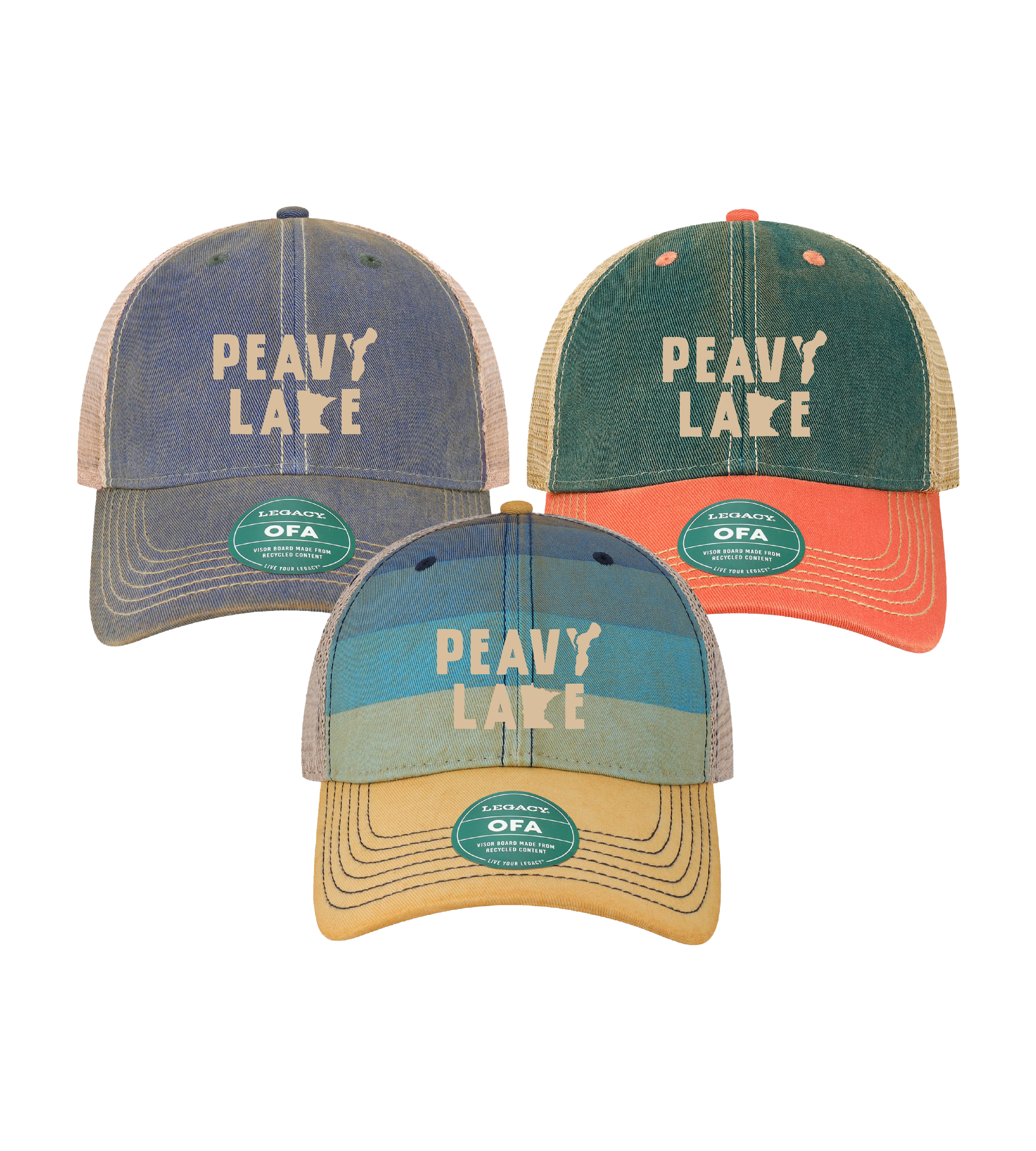Peavy Lake - State/Lake Shapes Embroidery // Old Favorite Trucker Cap