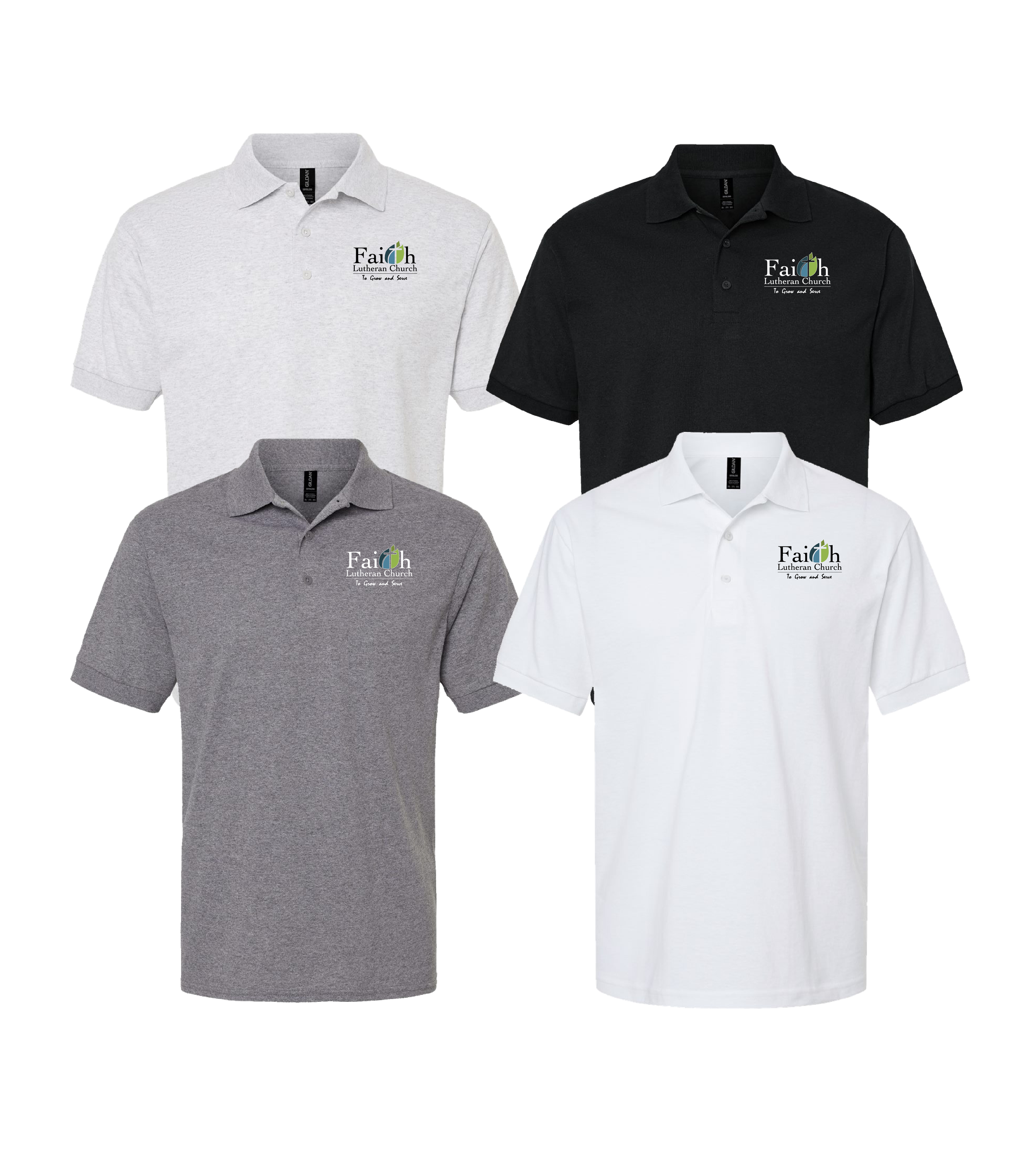 Faith Lutheran Church-TGS Embroidery // Unisex DryBlend® Jersey Polo