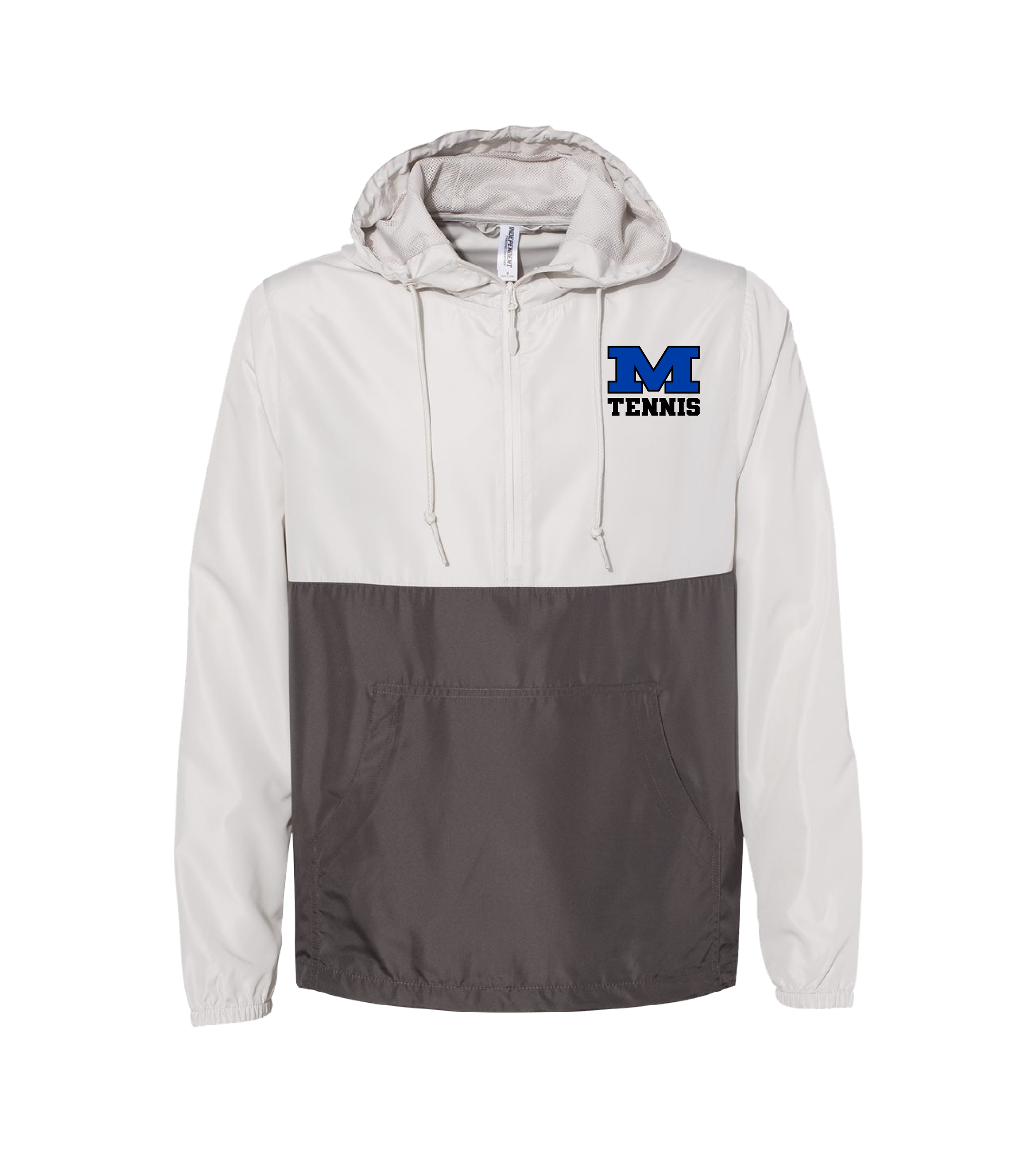 Mora School M Tennis // Unisex Lightweight Quarter-Zip Windbreaker Pullover Jacket