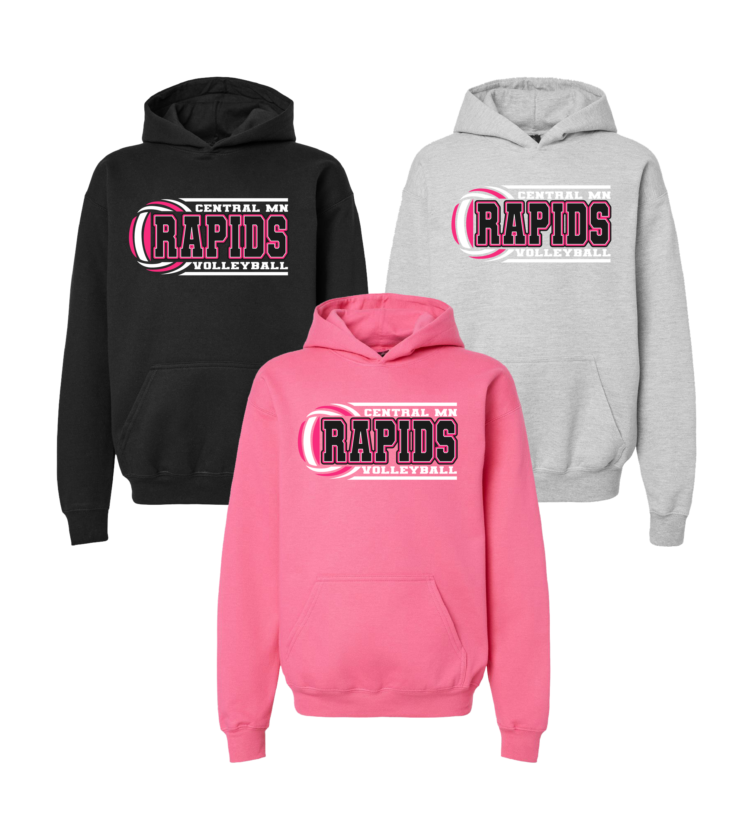 Central MN Rapids - Collegiate // Youth Softstyle® Midweight Hooded Sweatshirt