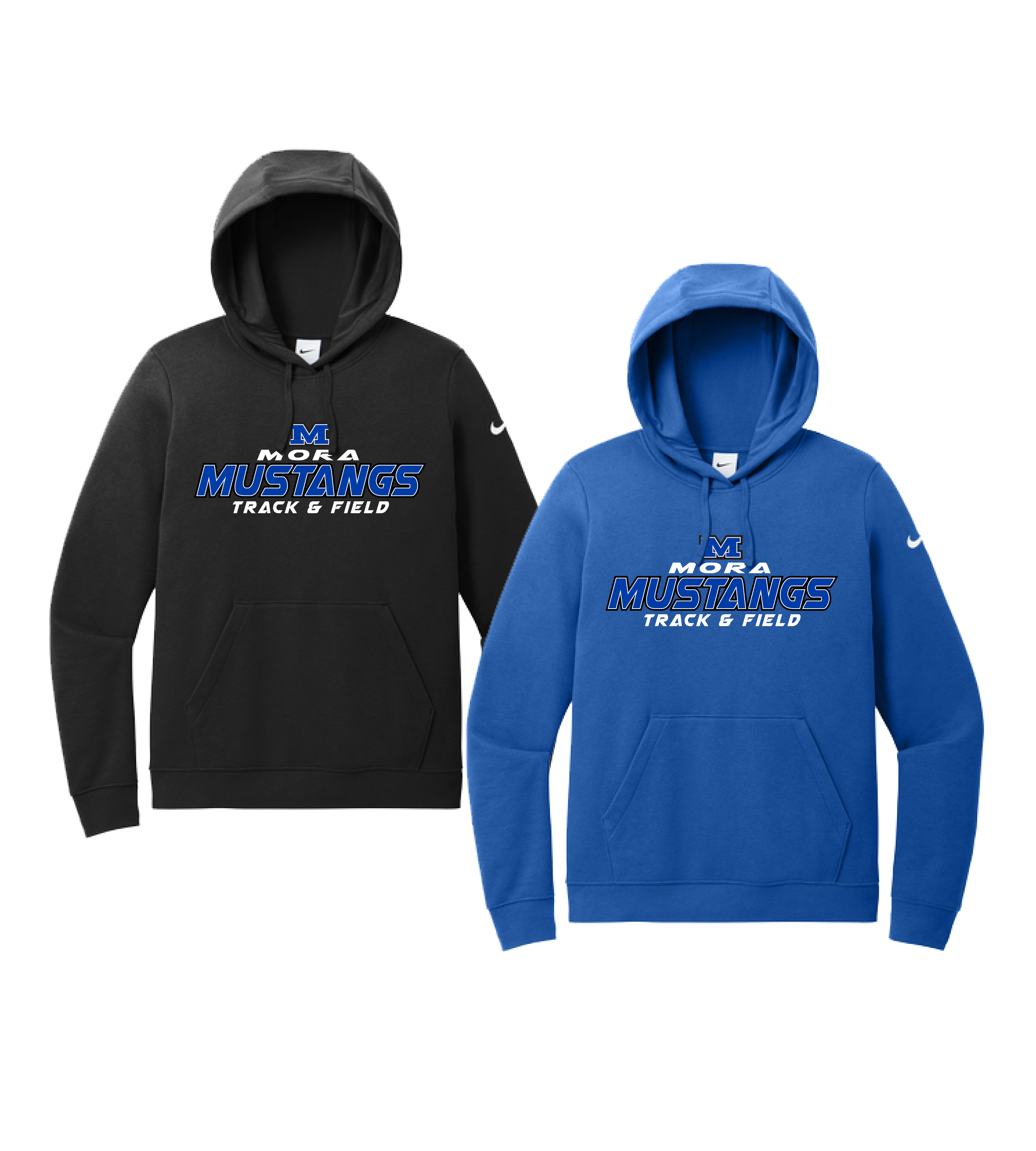 Mora Track & Field Air // Women's Club Fleece Sleeve Swoosh Pullover Hoodie