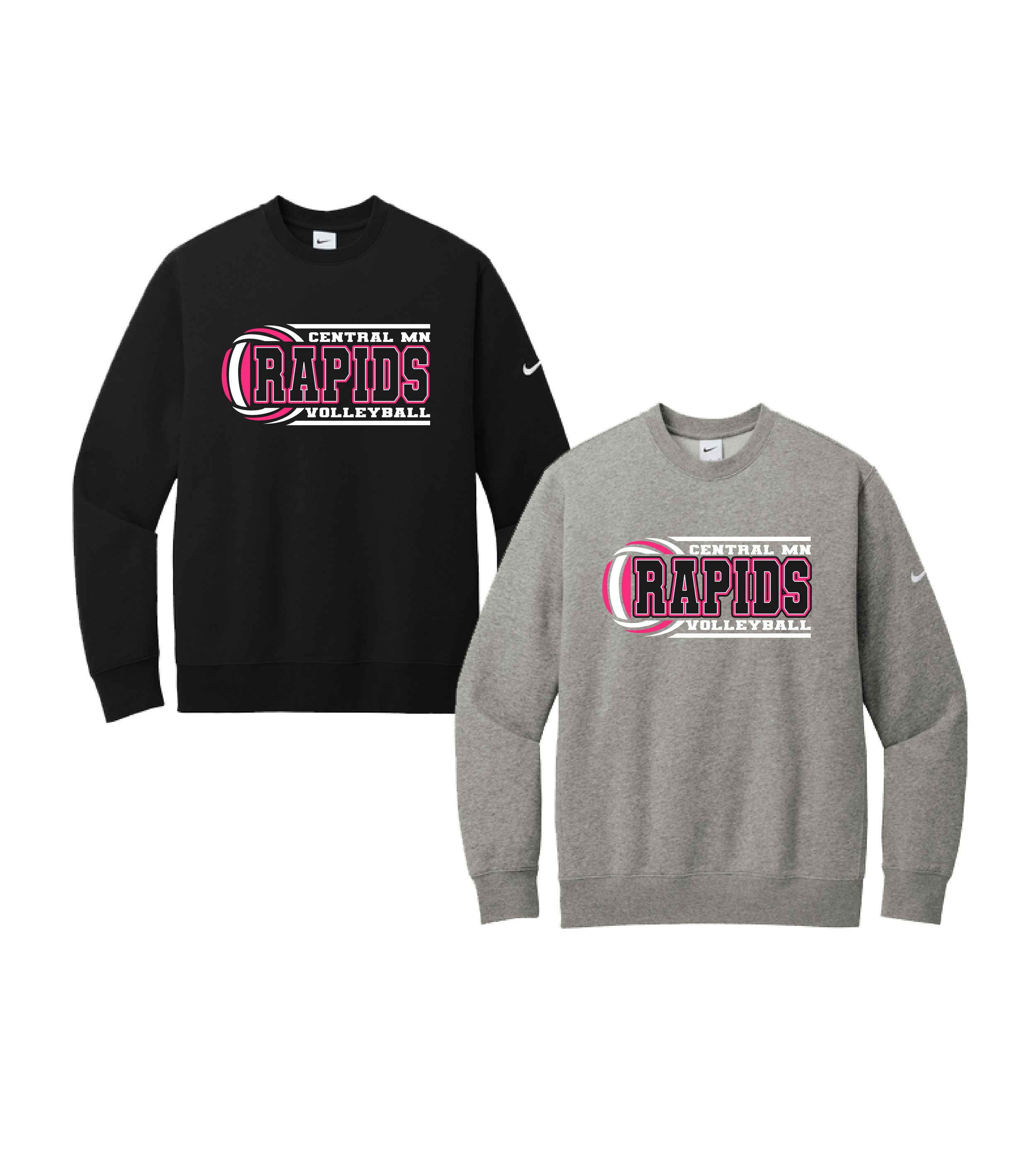 Central MN Rapids - Collegiate // Nike Club Fleece Sleeve Swoosh Crew