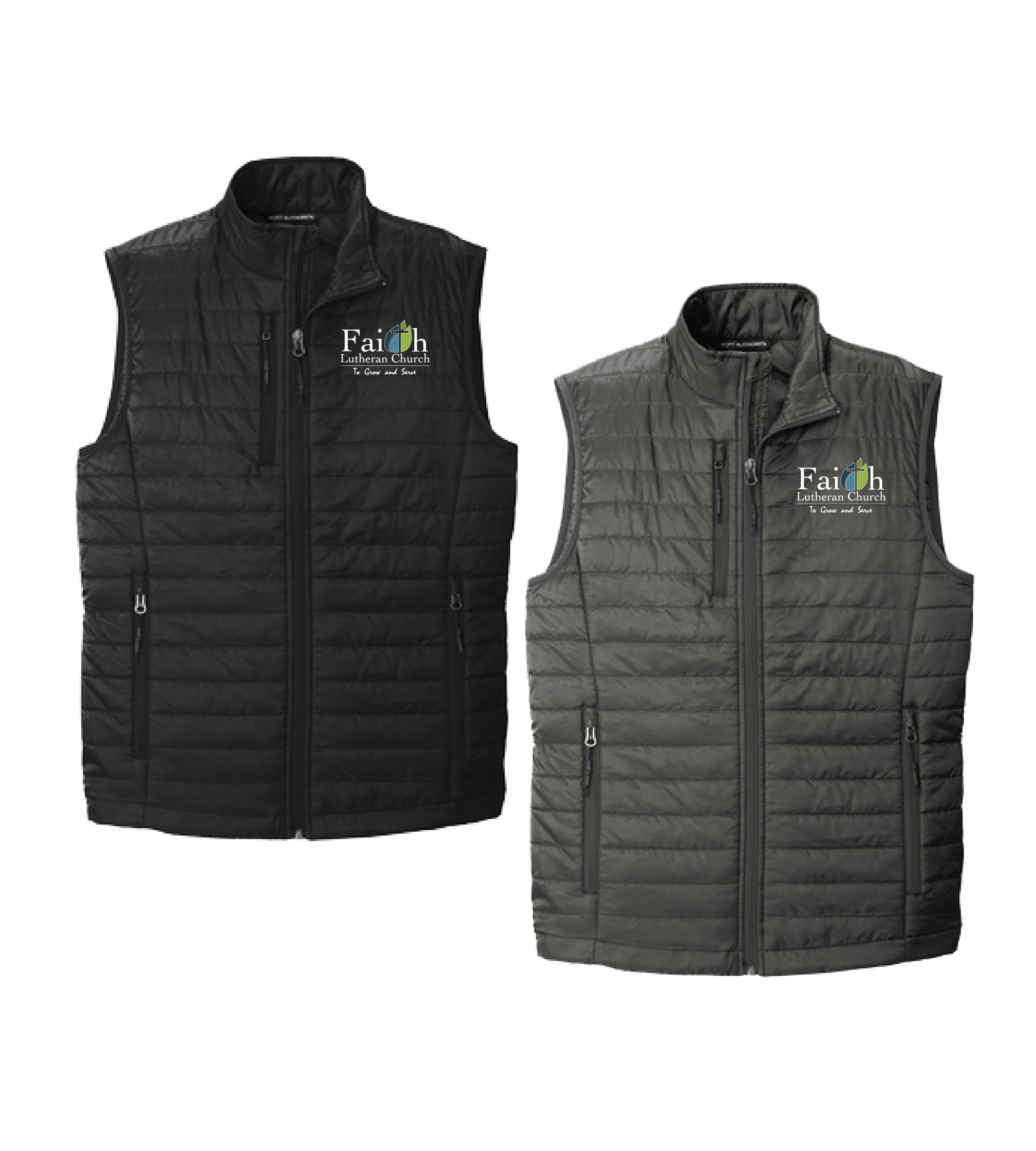 Faith Lutheran Church-TGS Embroidery // Packable Puffy Vest