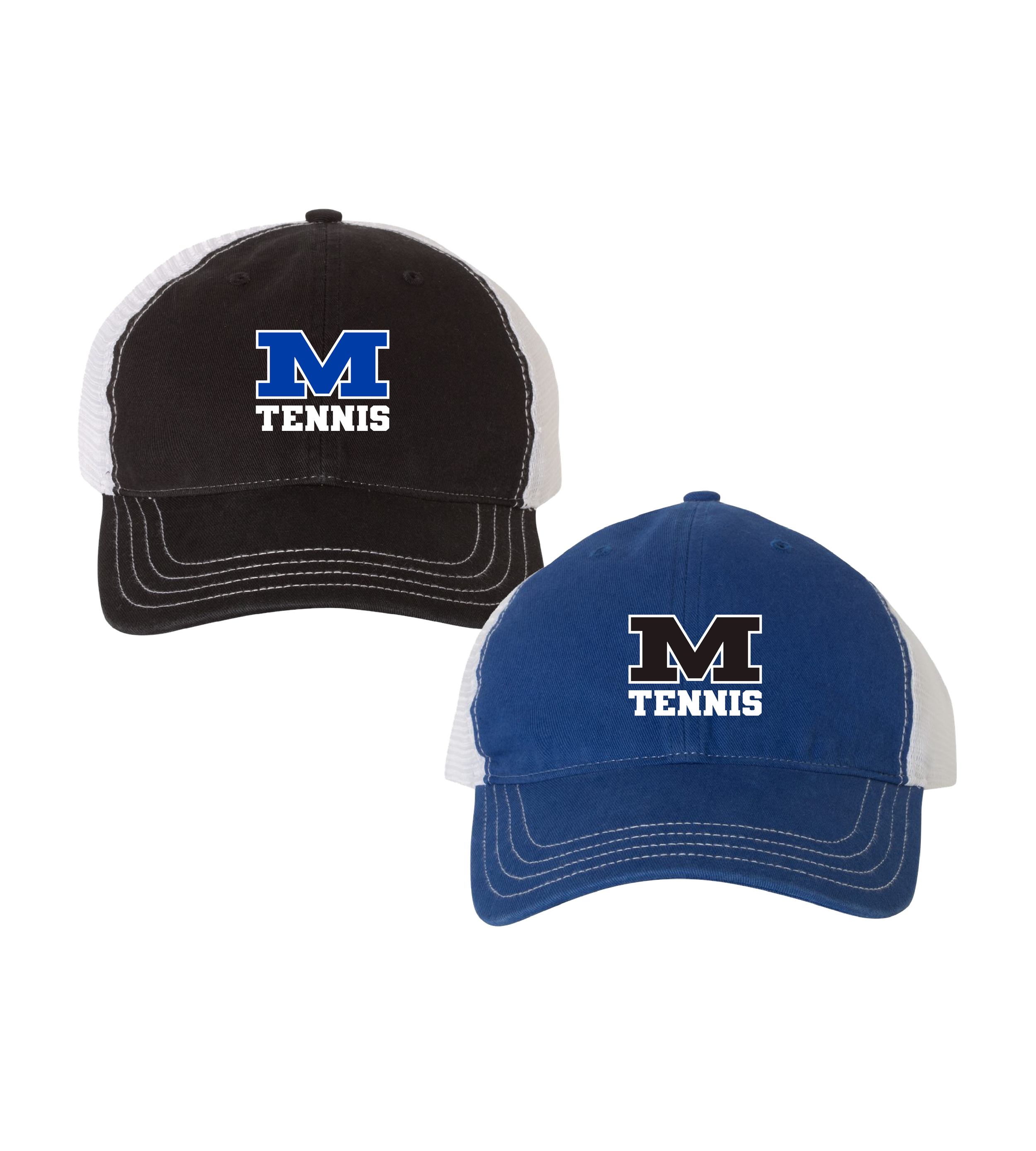 Mora School M Tennis // Garment-Washed Trucker Cap