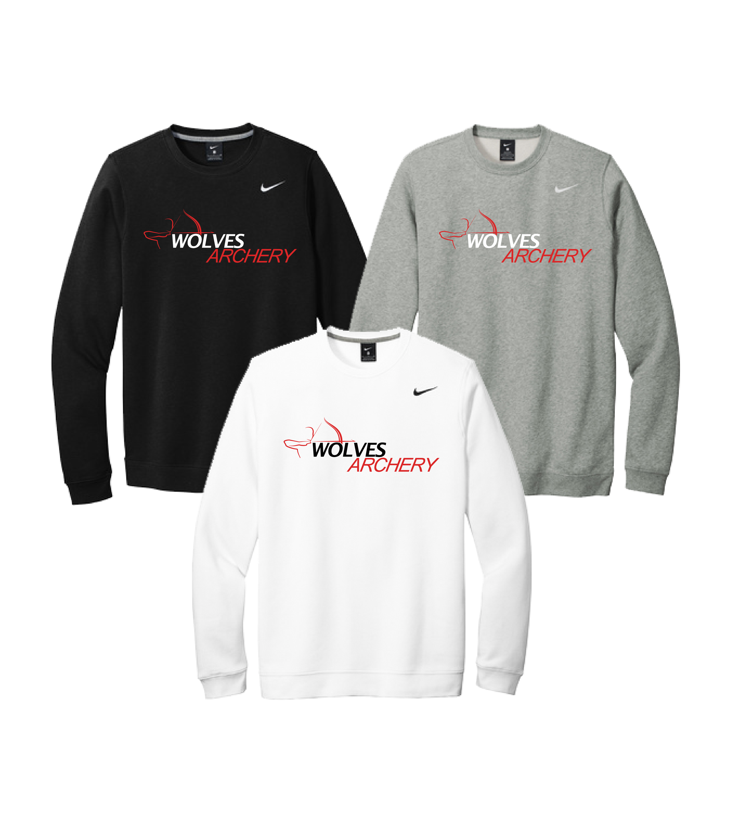 Milaca Archery Logo 2C FC // Nike Club Fleece Crew