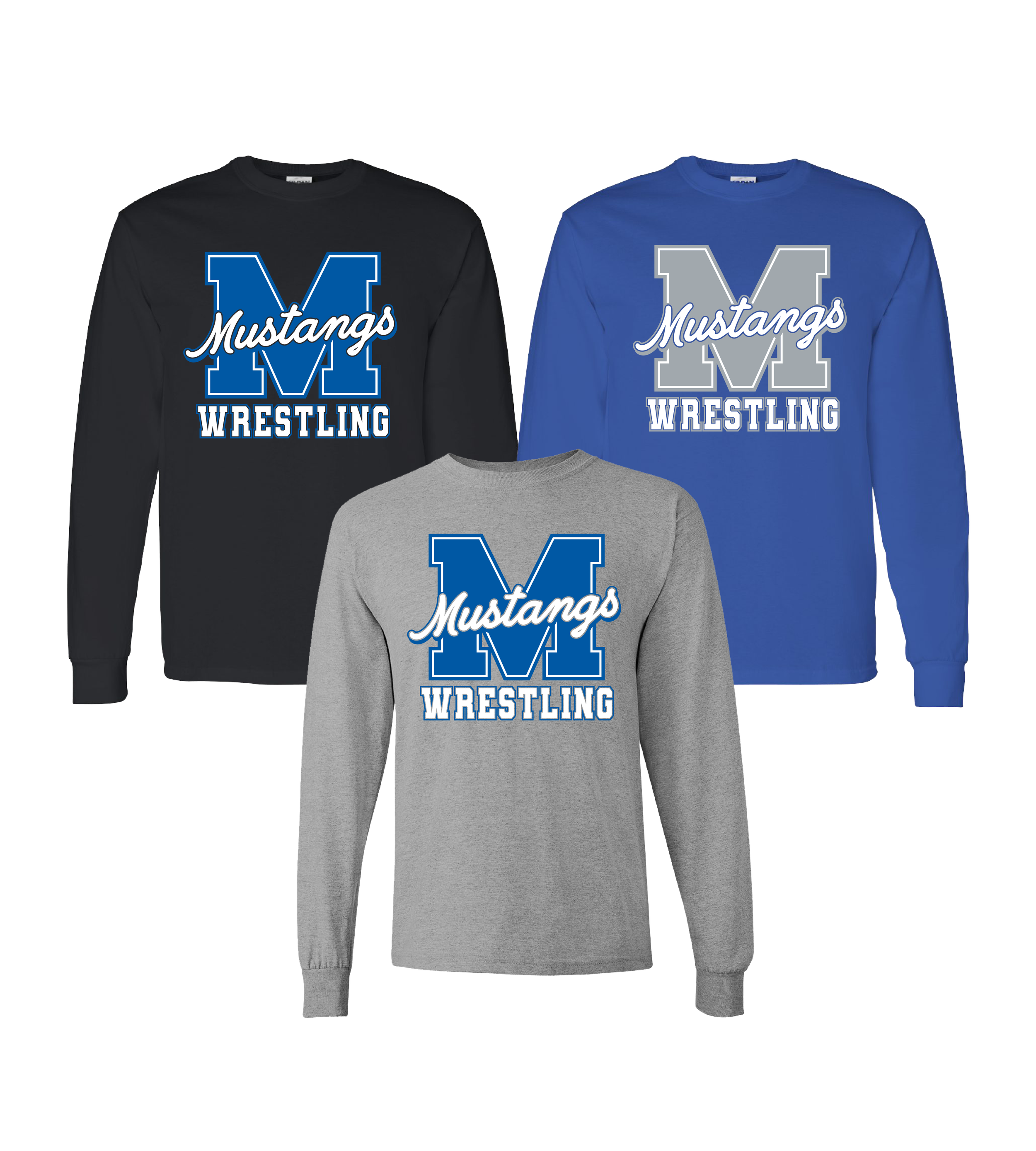 Mora School M Script // Unisex Heavy Cotton™ Long Sleeve T-Shirt