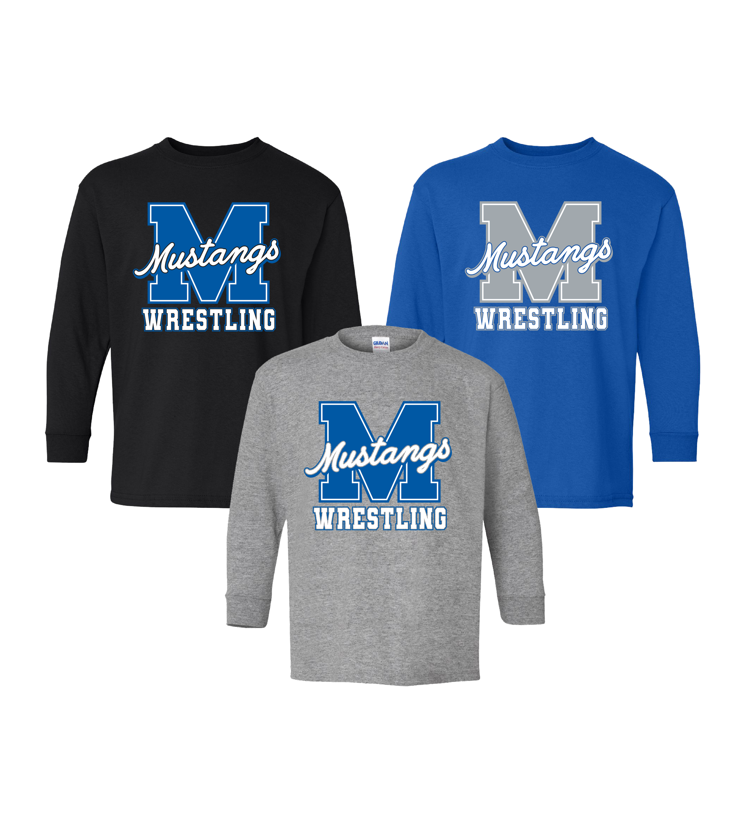 Mora School M Script // Youth Heavy Cotton™ Long Sleeve T-Shirt