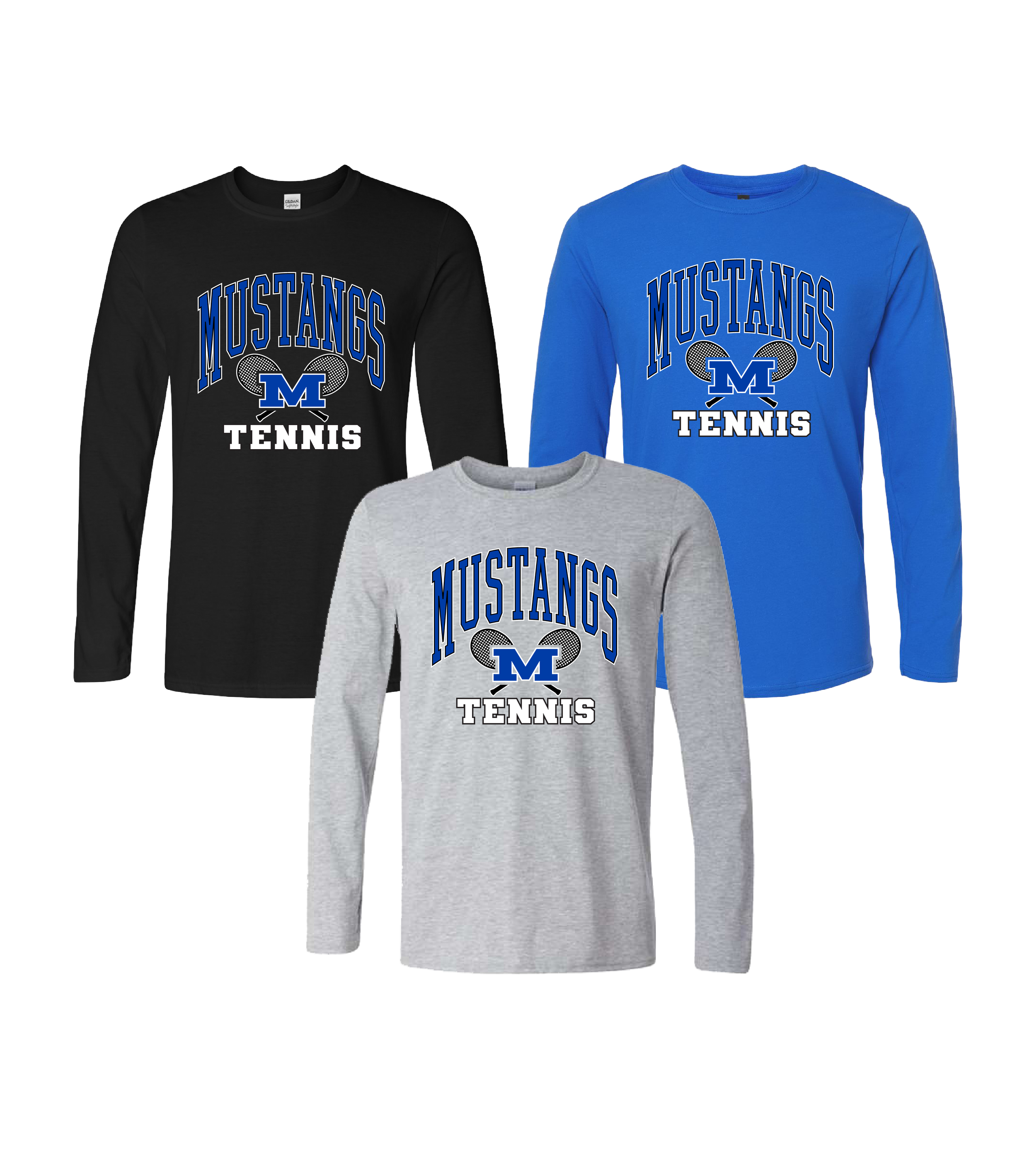 Mora School Cross Racket // Unisex Softstyle® Long Sleeve T-Shirt