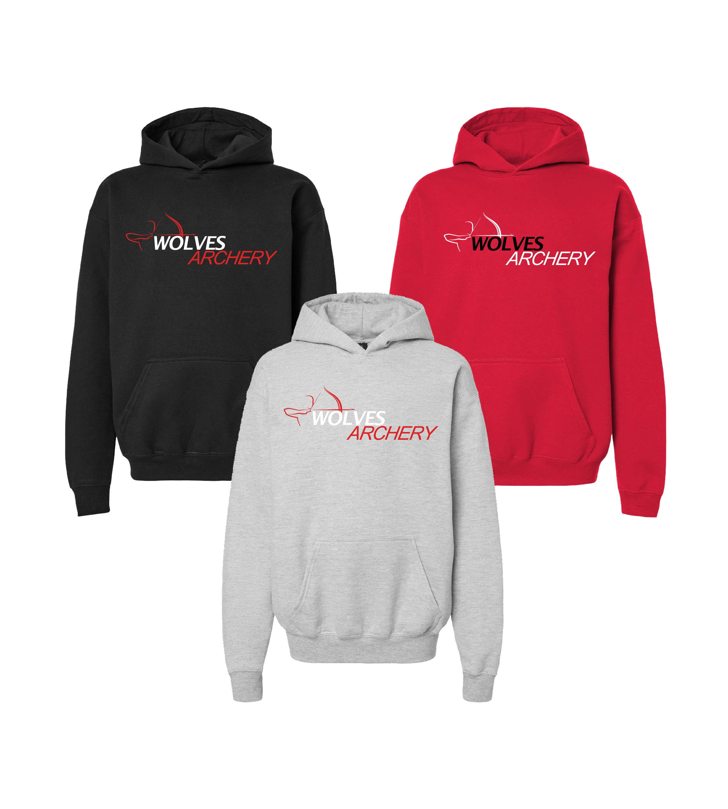 Milaca Archery Logo 2C FC // Youth Softstyle® Midweight Hooded Sweatshirt