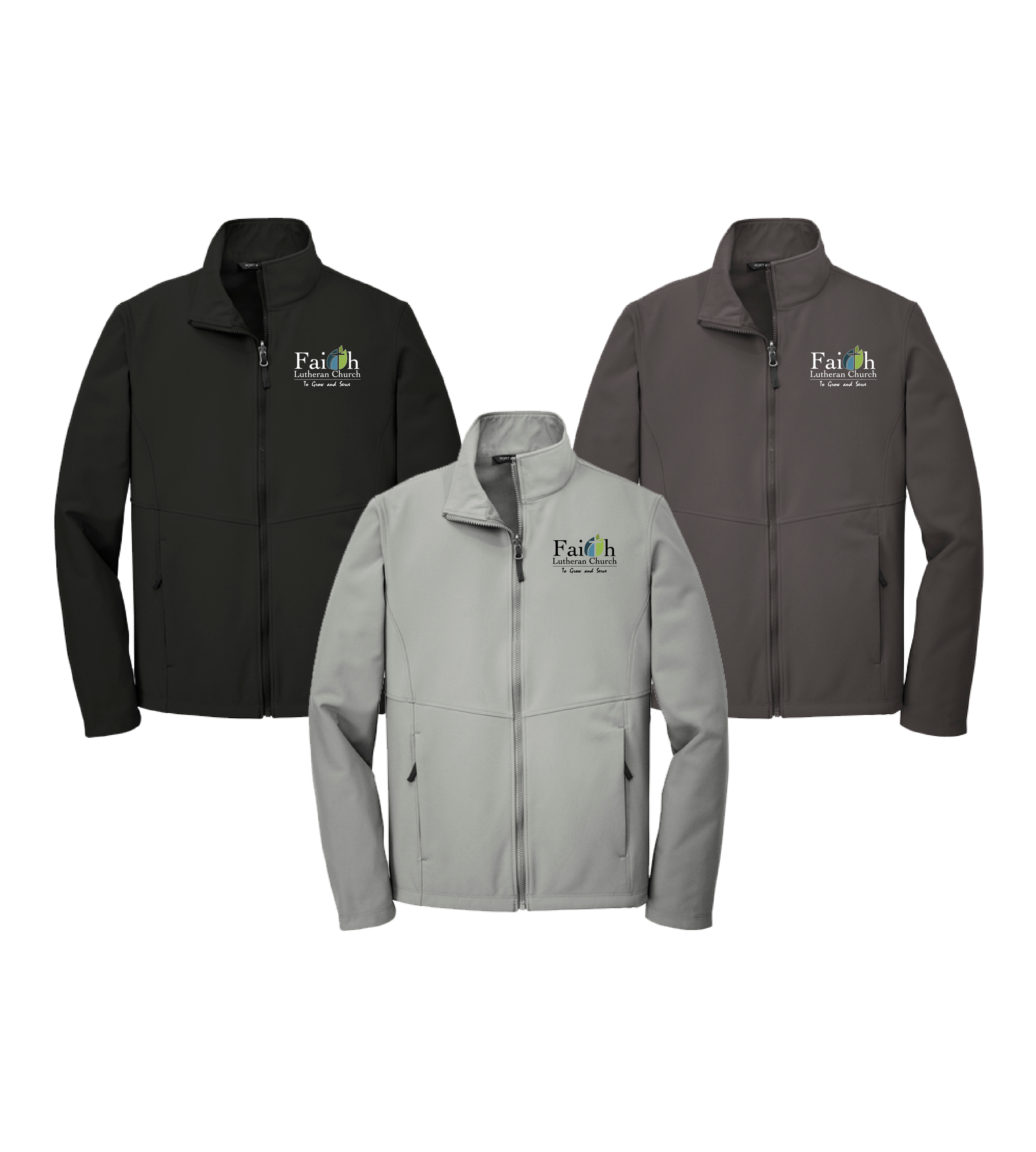Faith Lutheran Church-TGS Embroidery // Collective Soft Shell Jacket