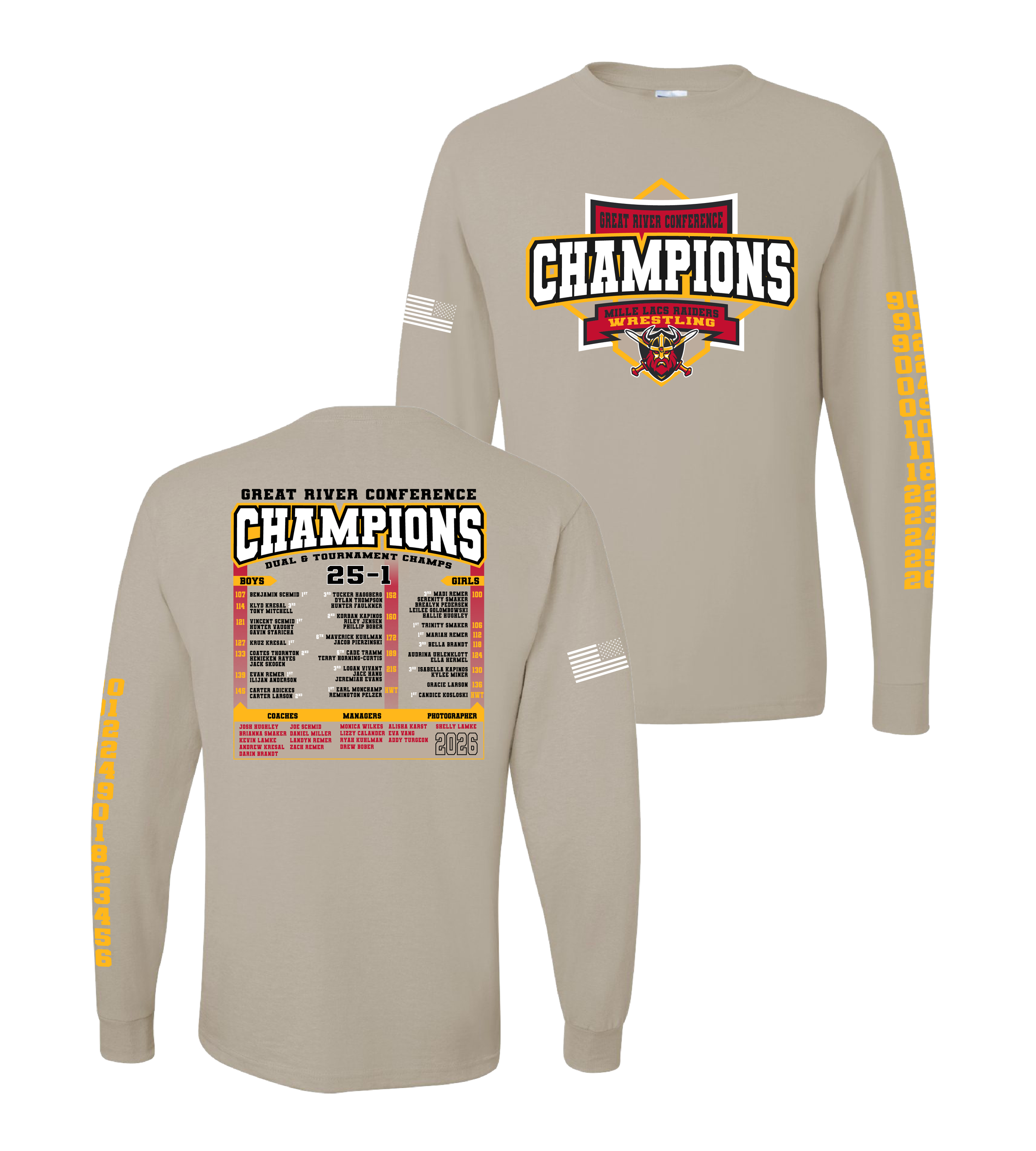 MLR Wrestling - Sharp // Unisex Dri-Power® Long Sleeve 50/50 T-Shirt