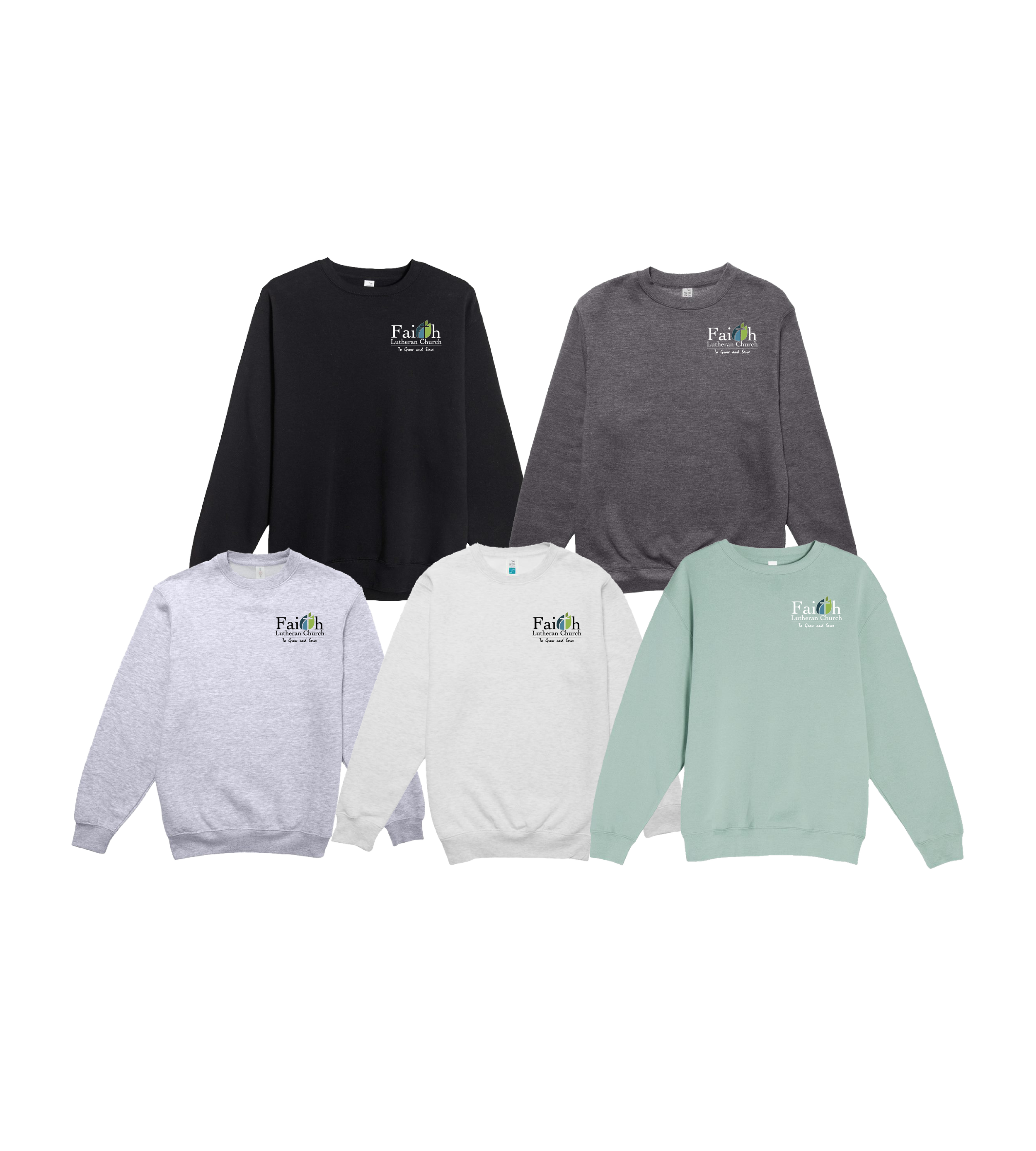 Faith Lutheran Church-TGS Embroidery // Unisex Premium Crewneck Sweatshirt