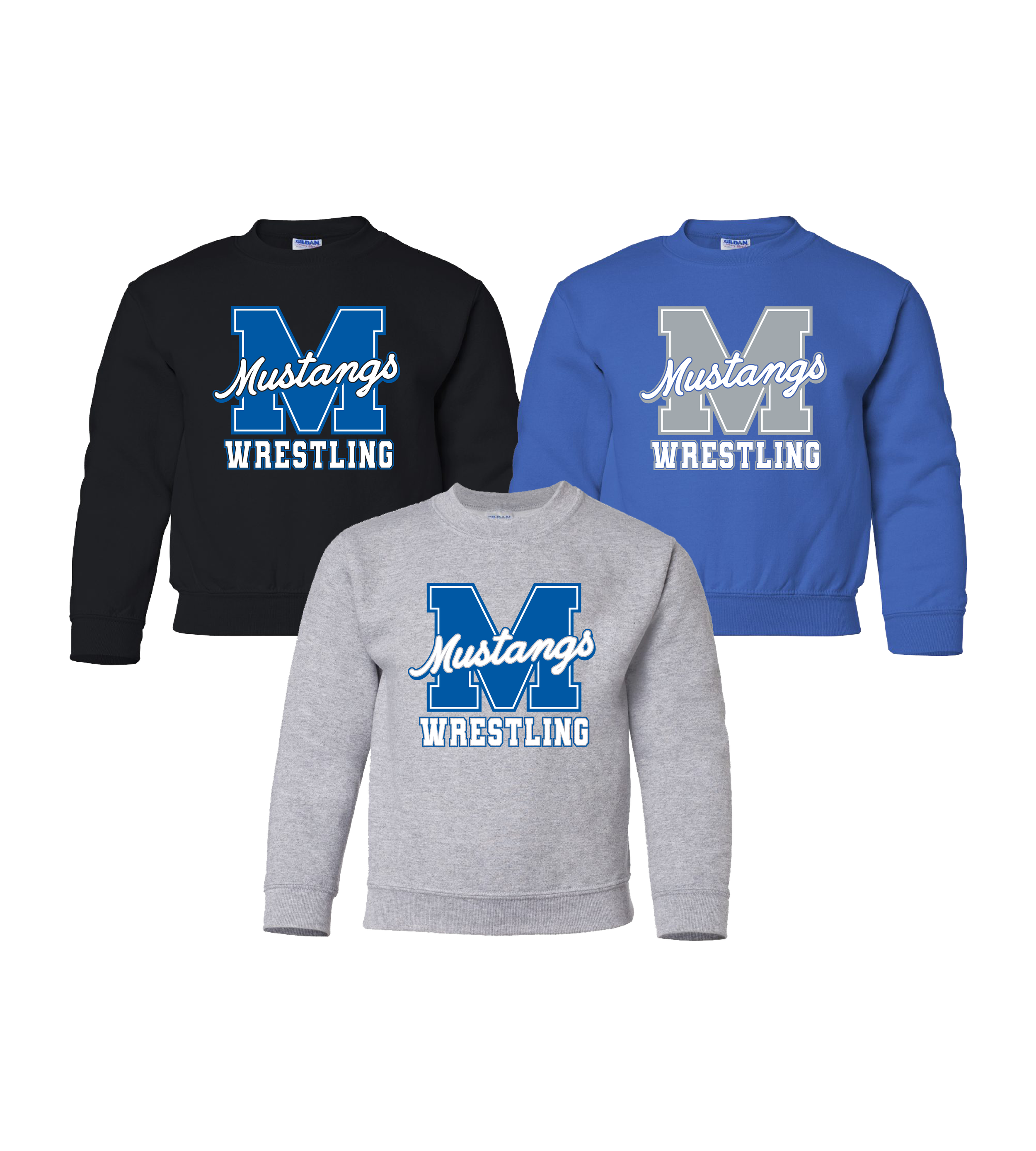 Mora School M Script // Youth Heavy Blend™ Crewneck Sweatshirt