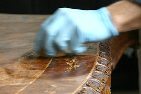 Photo: French polishing in progress