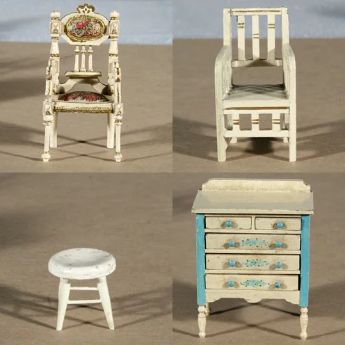 Photo: Selected furniture pieces before and after restoration