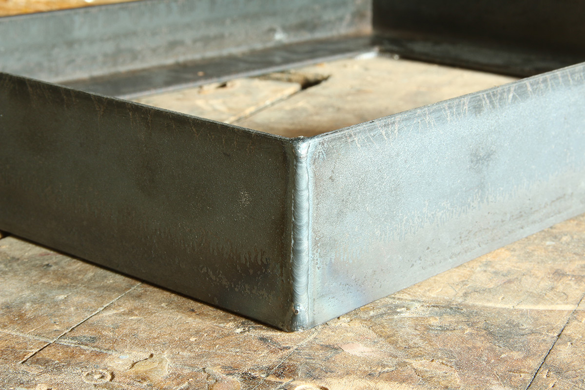 Example of a raw steel float frame