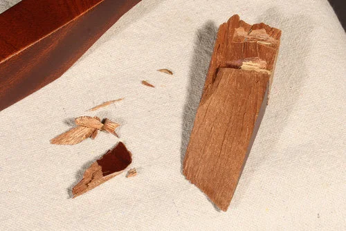 Dowels were not broken, only solid wood was compromised