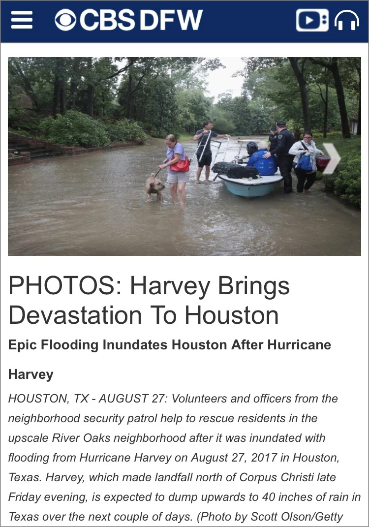 These amazing strangers carried my father to the boat and lowered him in, while the kind neighbor who had risked his life and left his family to help us, held the boat steady…