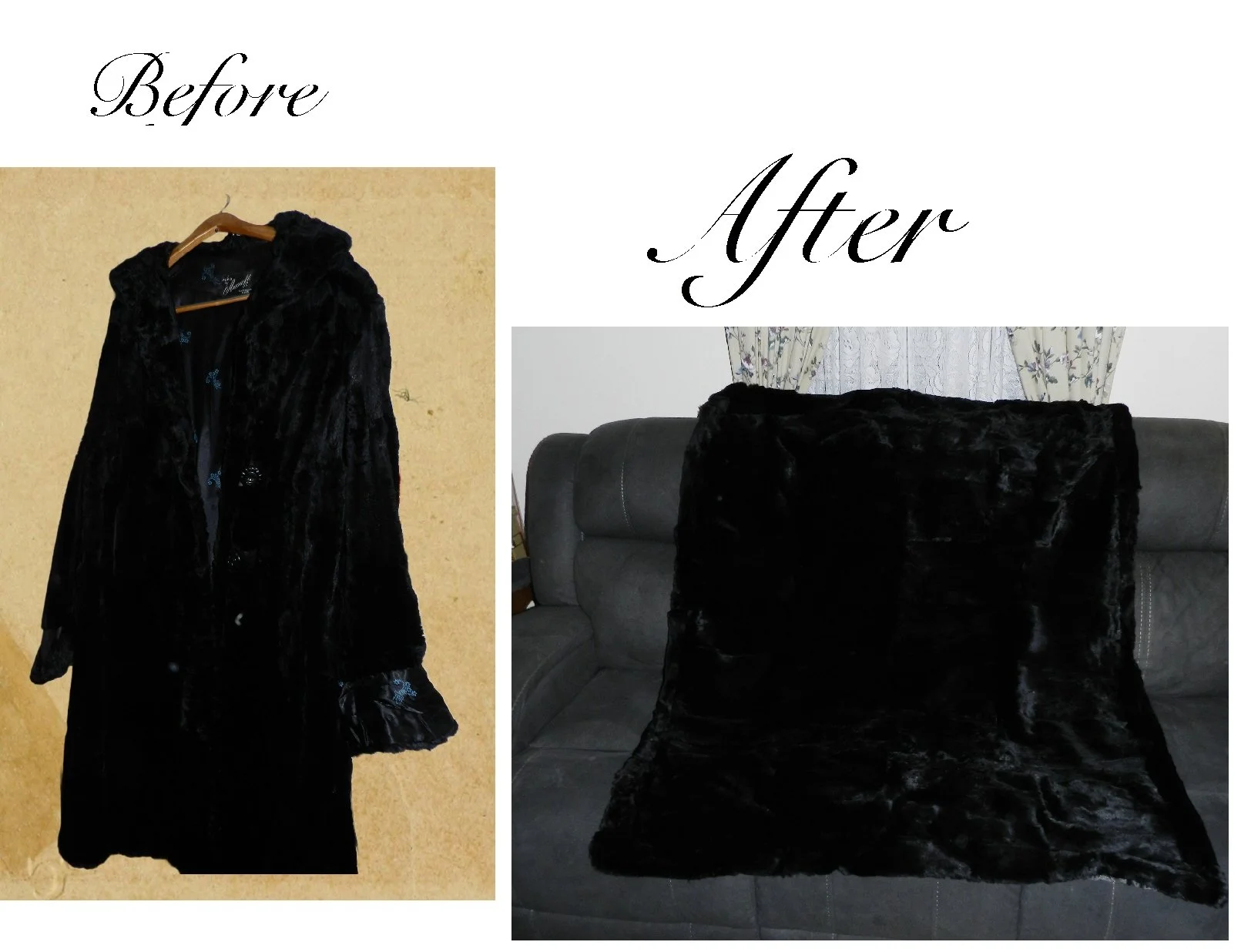 Beautiful Black Full Length Fur Conversion 
