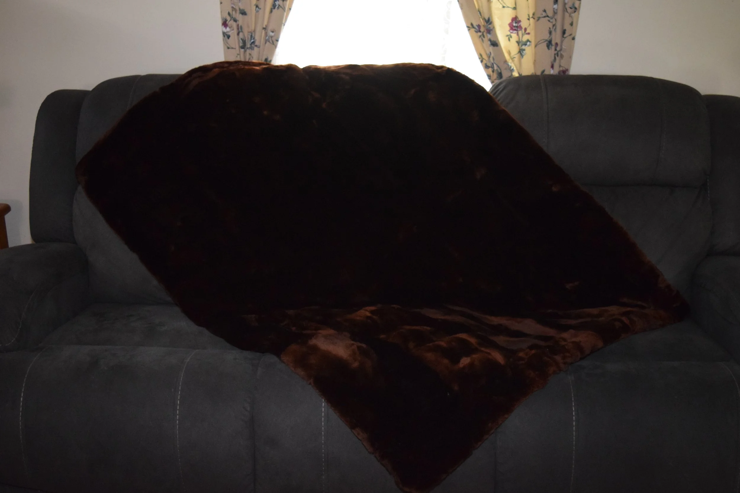 Beautiful Beaver Coat Transformed into a Throw