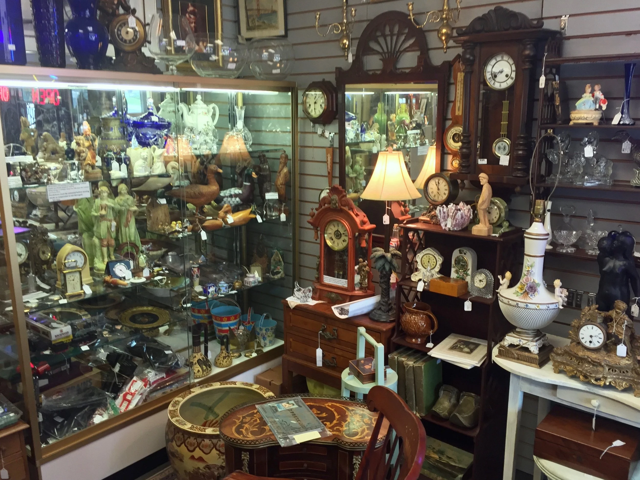 T'S TREASURES Bob Taylor of T's Treasures has been a collector for years, and in the antiques business since 1992. T's Treasures is located on the 1st floor of The Summit Antiques Center, and specializes in clocks, pocket watches and general antiques.